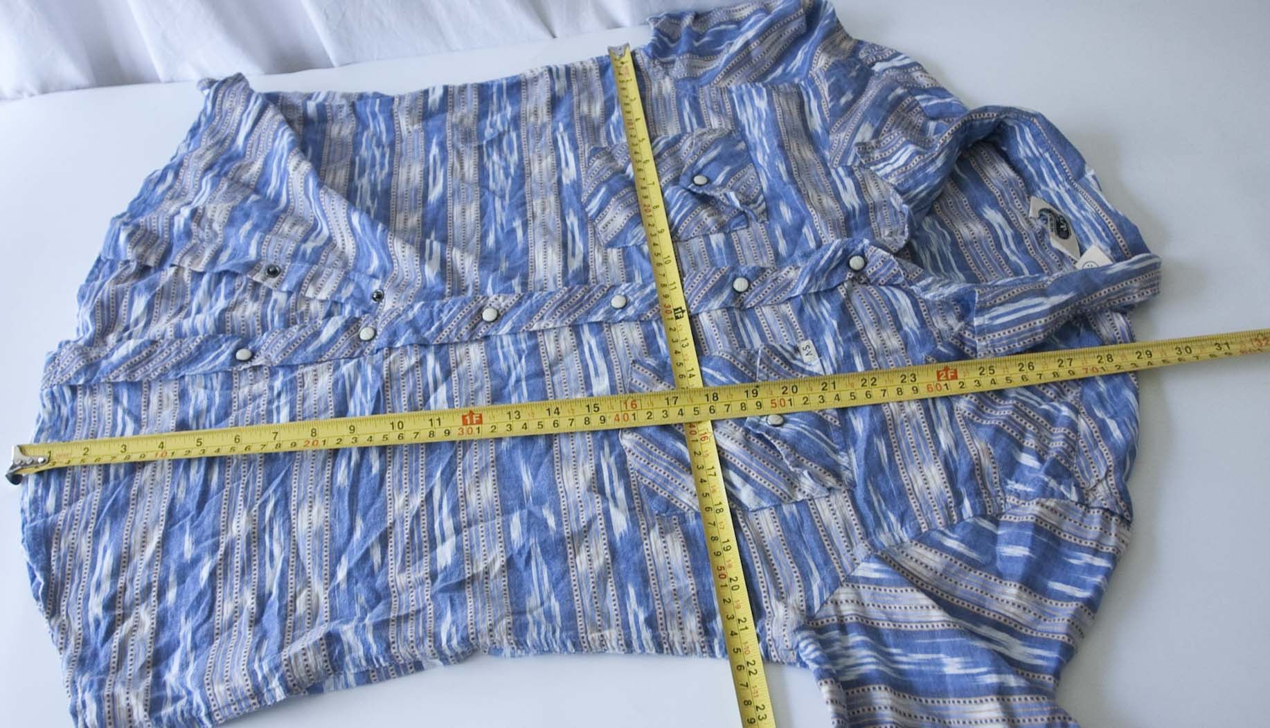 Salt Valley * Salt Valley Western Shirt Blue Pearl Snaps Size L Size US L / EU 52-54 / 3 - 5 Thumbnail
