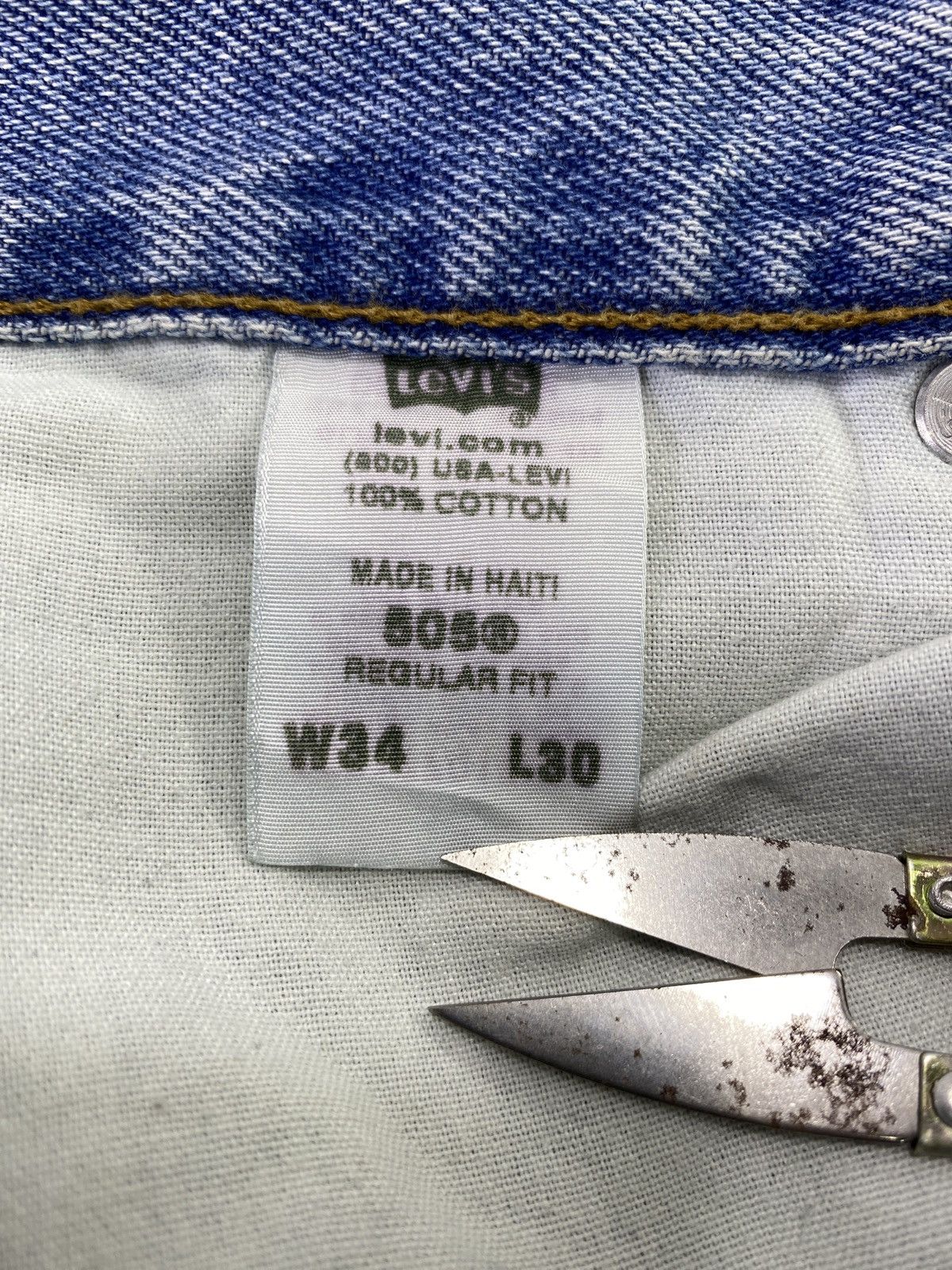 Jean Vintage Levis 505 Blue wash Jeans - J547 Size US 34 / EU 50 - 7 Thumbnail