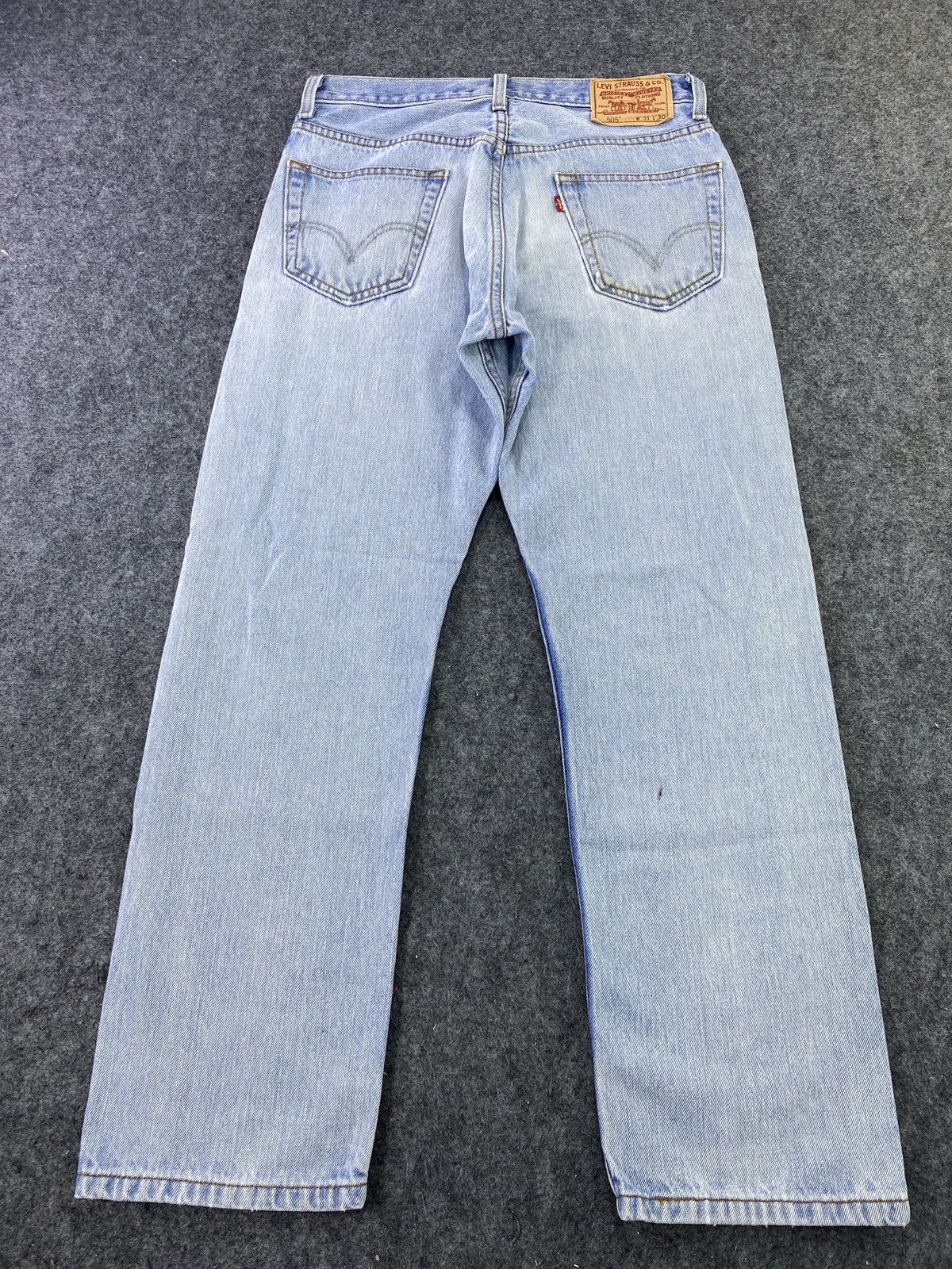 Jean Vintage Levis 505 Distress Blue wash Jeans - J548 Size US 31 - 4 Thumbnail
