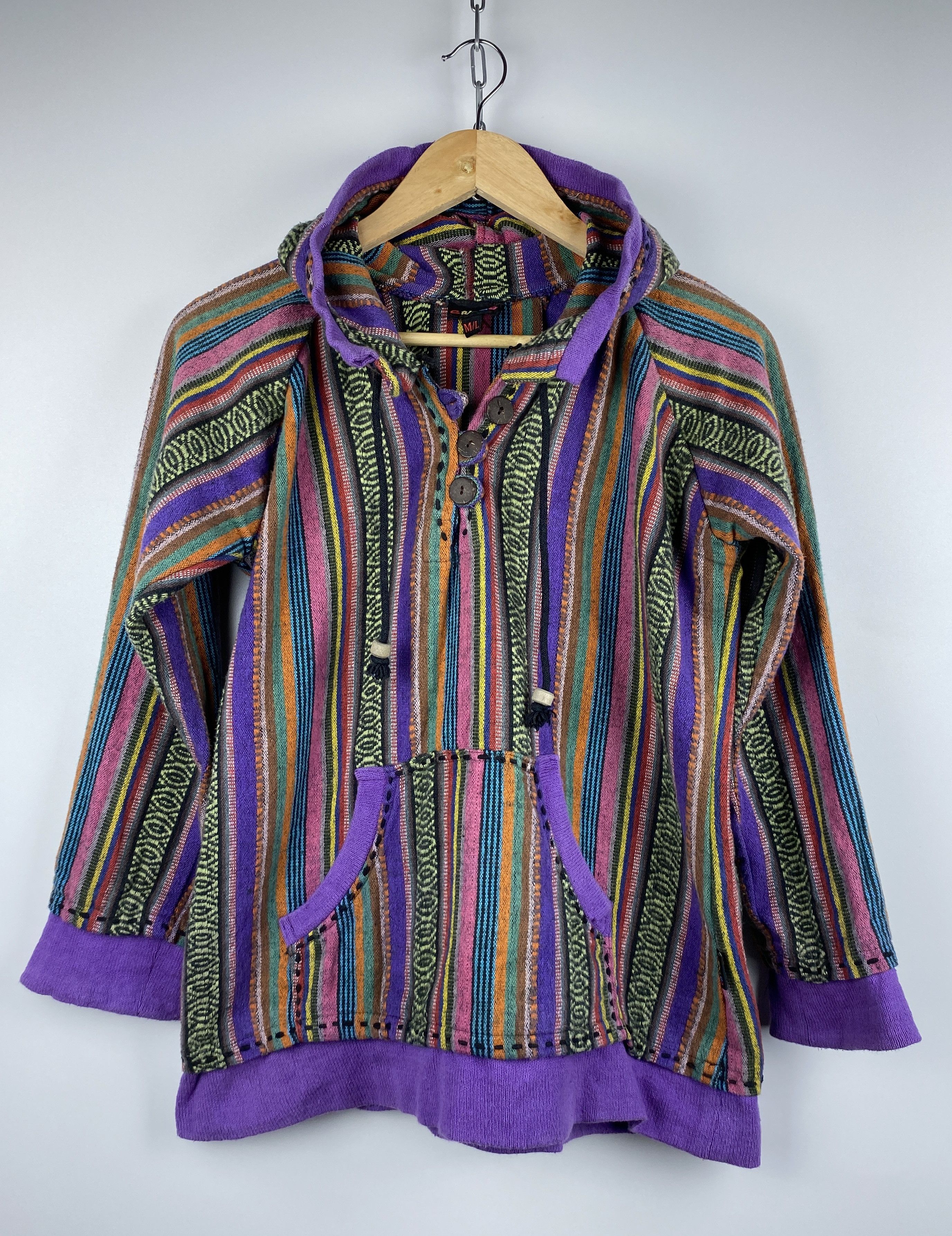 Mexicana Baja Hoodie Mexico Gringo Made in Nepal Size M/L Size M / US 6-8 / IT 42-44 - 2 Thumbnail