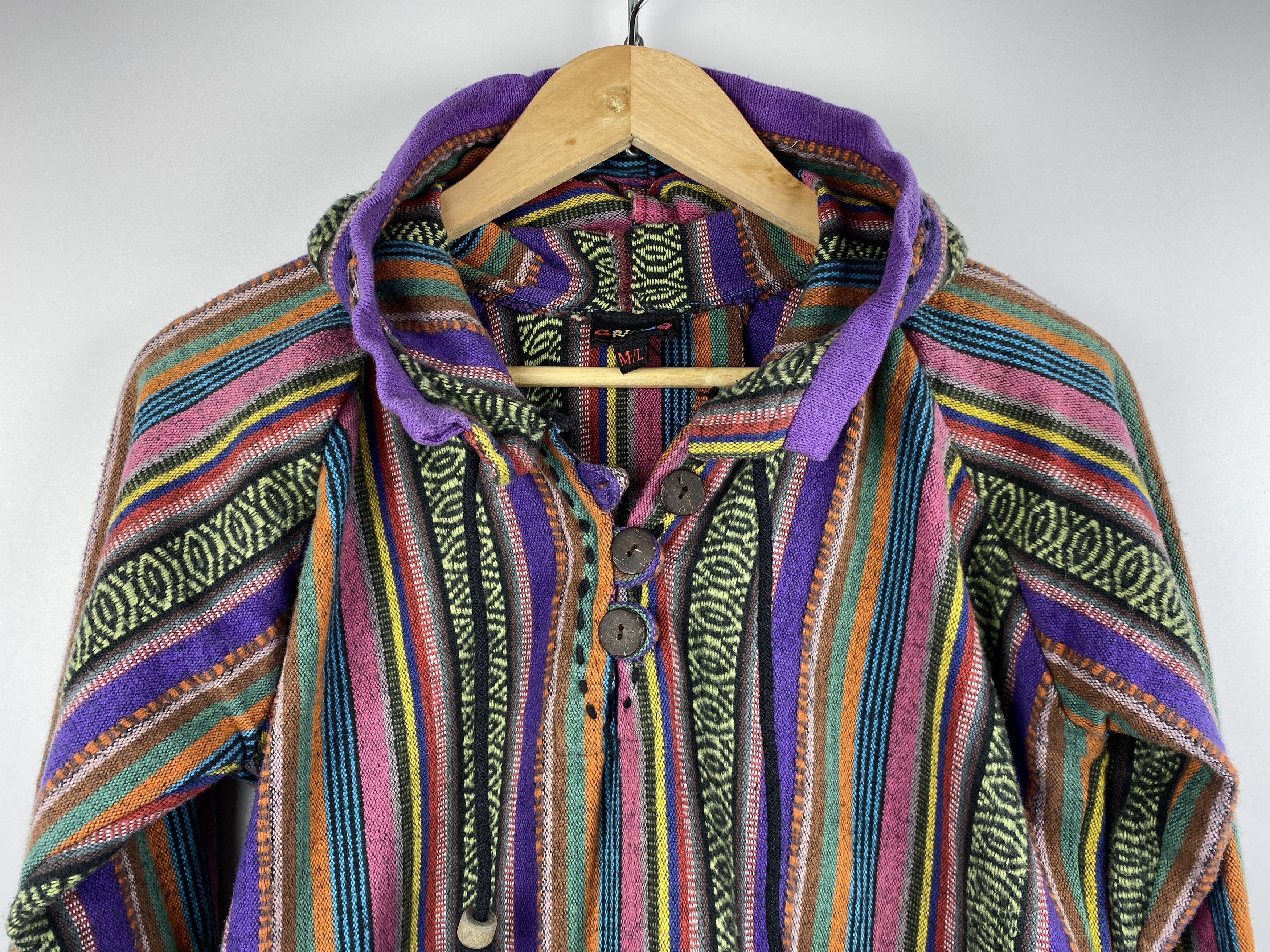 Mexicana Baja Hoodie Mexico Gringo Made in Nepal Size M/L Size M / US 6-8 / IT 42-44 - 4 Thumbnail
