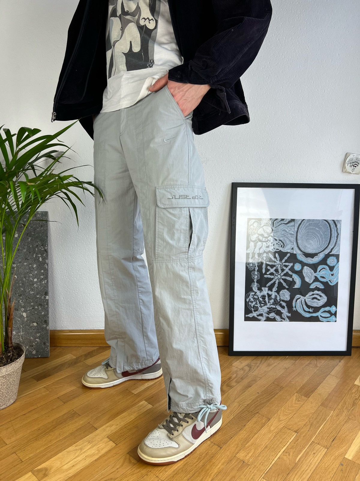 Nike × Vintage Nike Bondage Cargo Pants nylon y2k Size US 30 / EU 46 - 1 Thumbnail