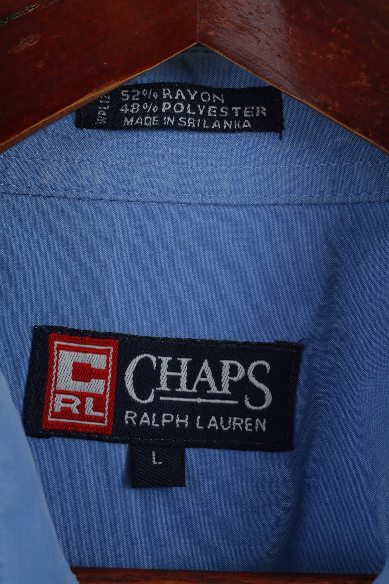 Chaps Ralph Lauren Chaps Ralph Lauren Men L Casual Shirt Blue Rayon 6909 Size US L / EU 52-54 / 3 - 4 Thumbnail