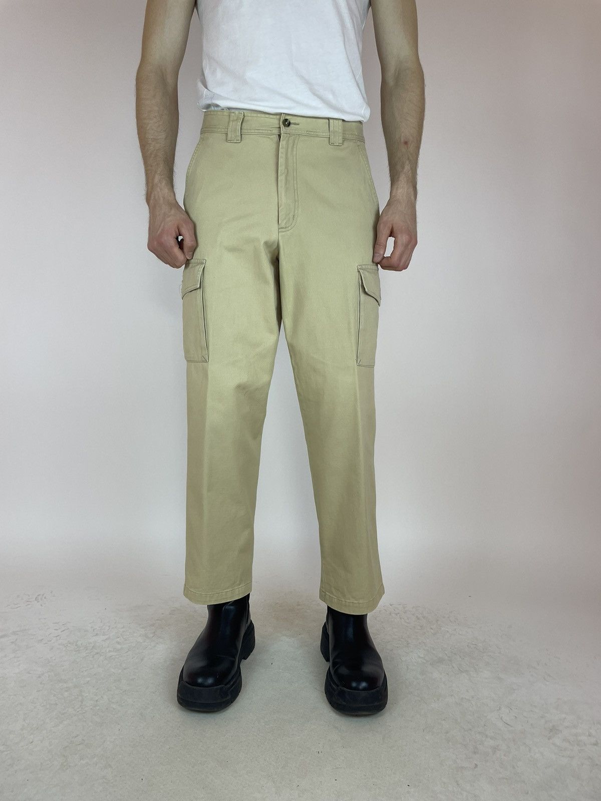 Other Eddie Bauer Vintage Cargo Beige pants Mens size 32x30 Size US 32 / EU 48 - 4 Thumbnail