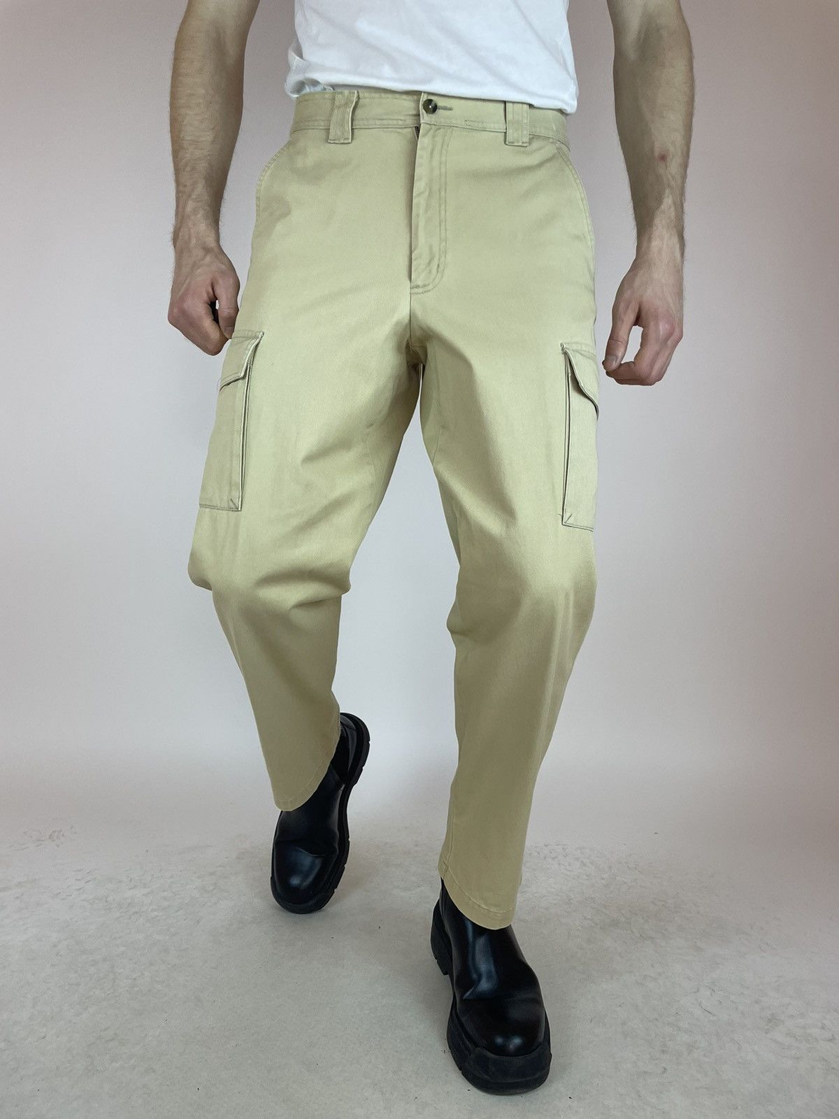 Other Eddie Bauer Vintage Cargo Beige pants Mens size 32x30 Size US 32 / EU 48 - 3 Thumbnail