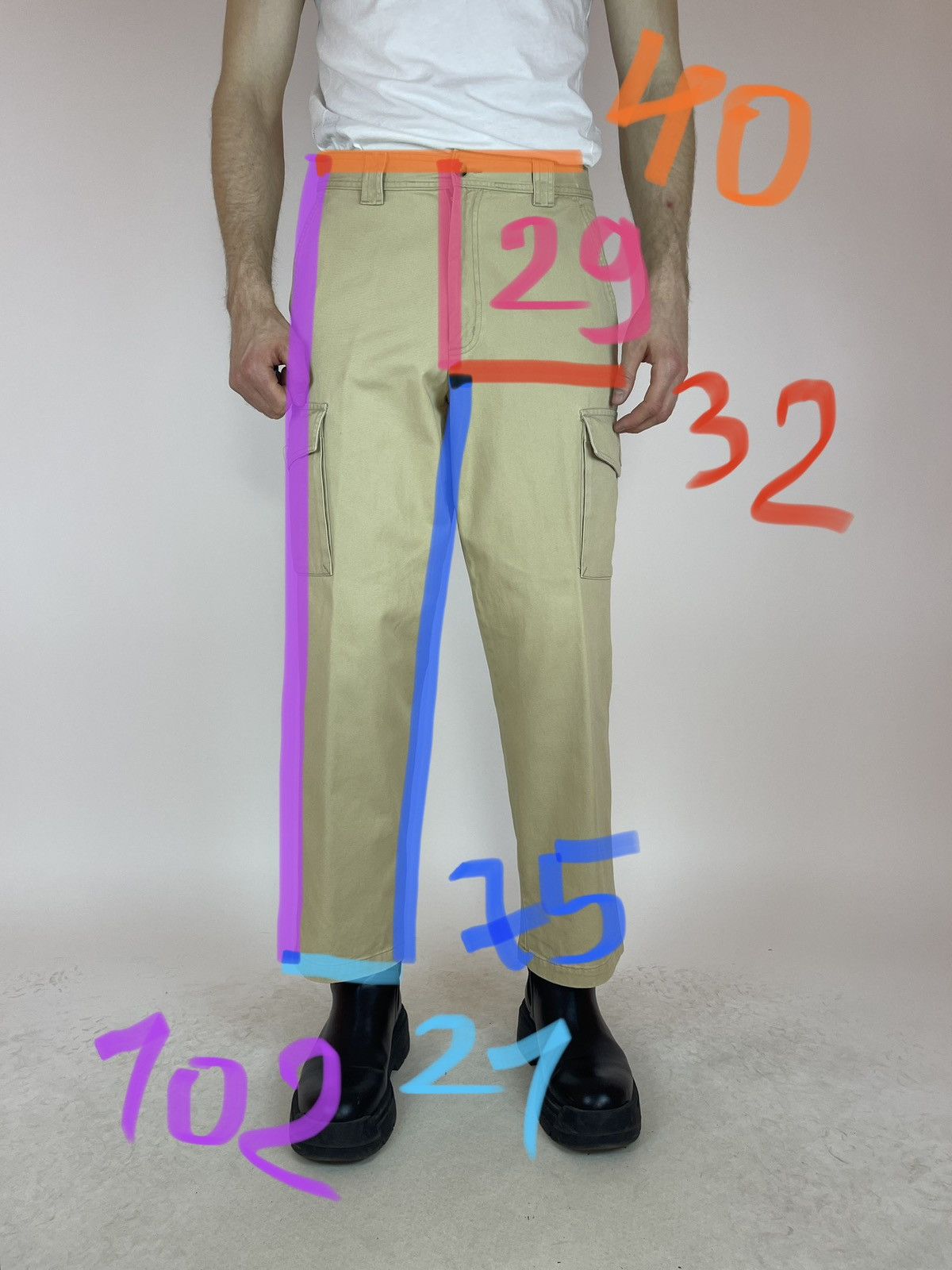 Other Eddie Bauer Vintage Cargo Beige pants Mens size 32x30 Size US 32 / EU 48 - 20 Thumbnail