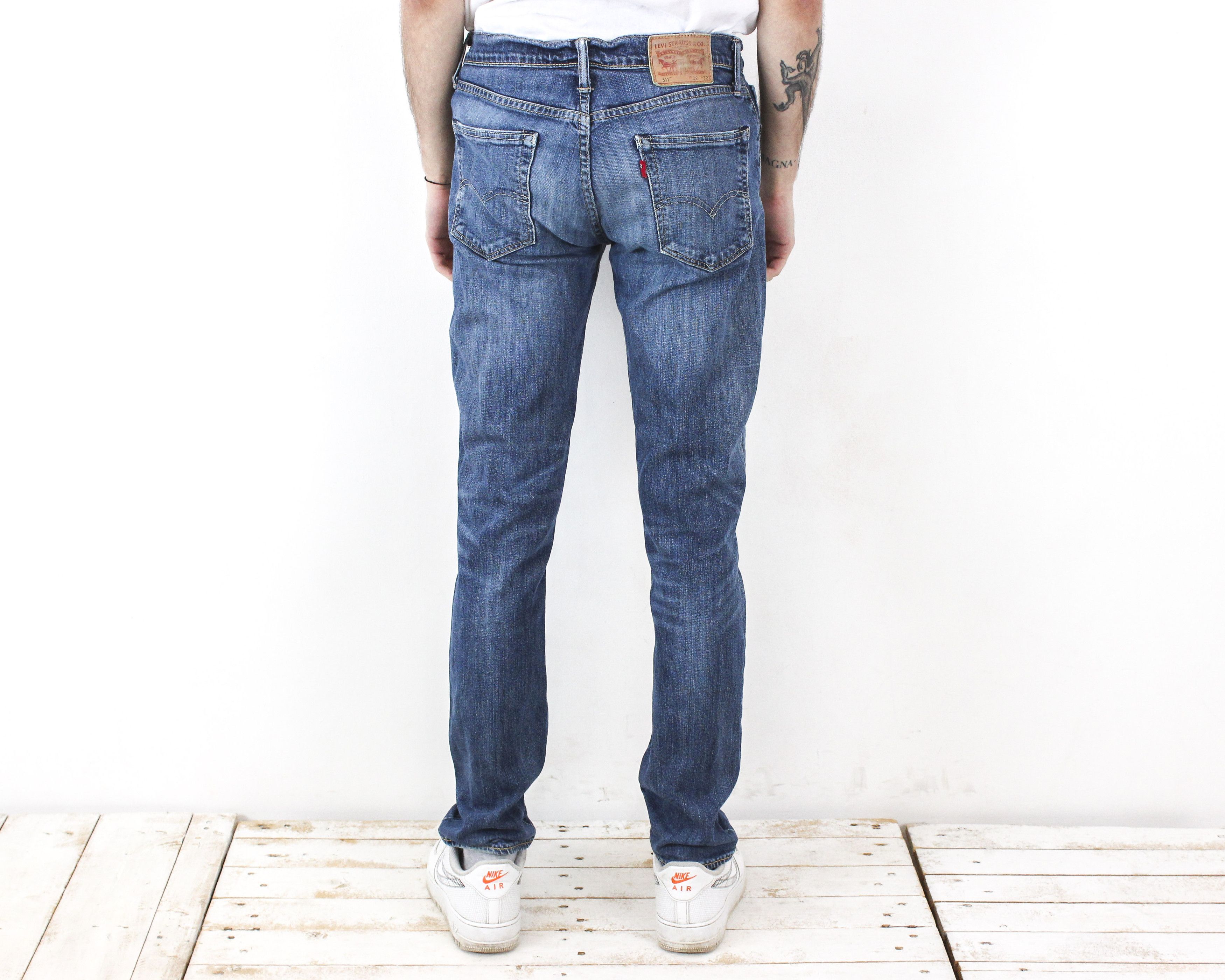 Levi's 511 Men W32 L32 Slim Fit Straight Jeans Denim Pants Trousers Size US 32 / EU 48 - 4 Thumbnail
