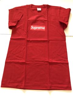 Supreme 20th anniversary cheap box logo tee red