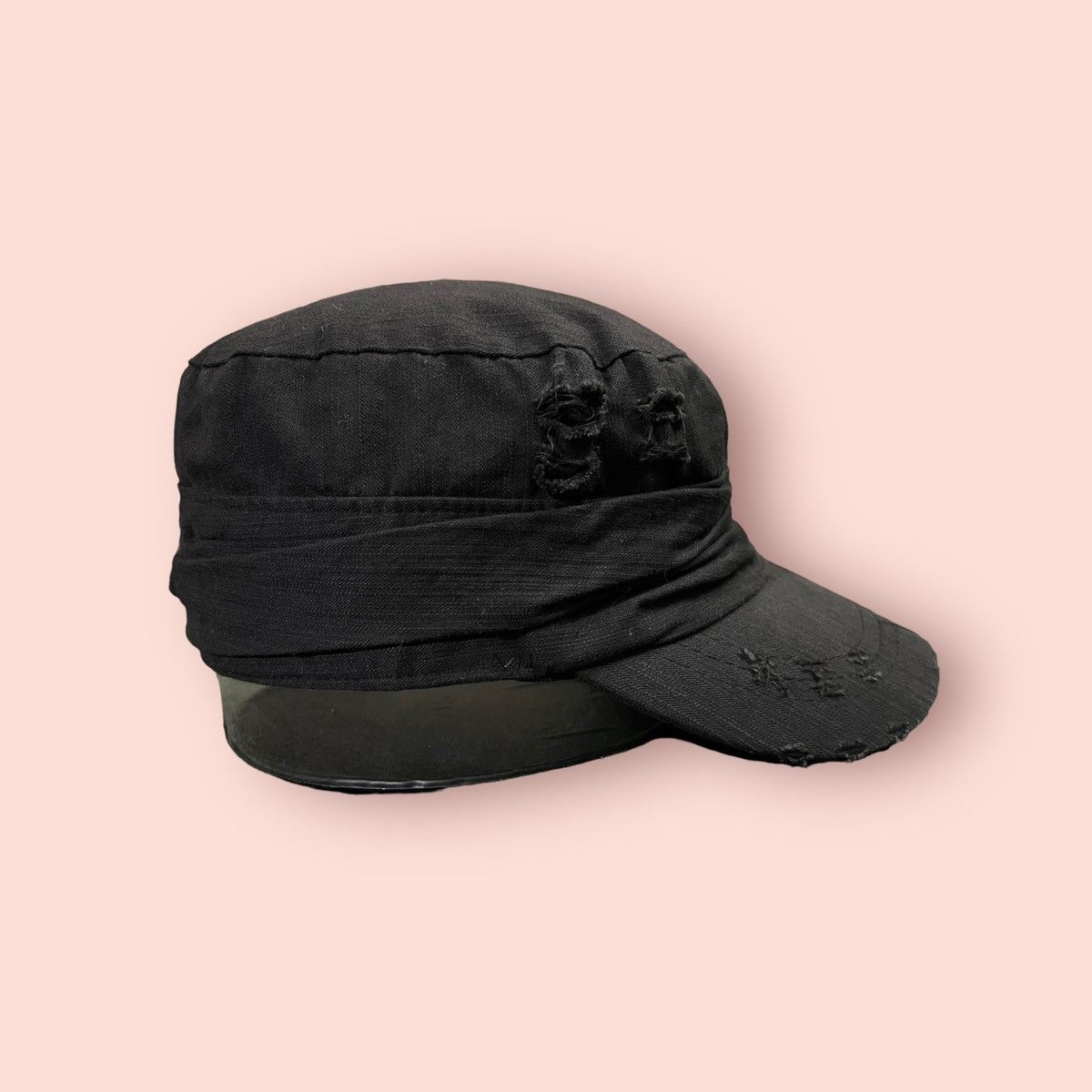 Seditionaries VINTAGE DISTRESSED STUDDED ROUND PLEATED PATROL HAT Size ONE SIZE - 11 Thumbnail