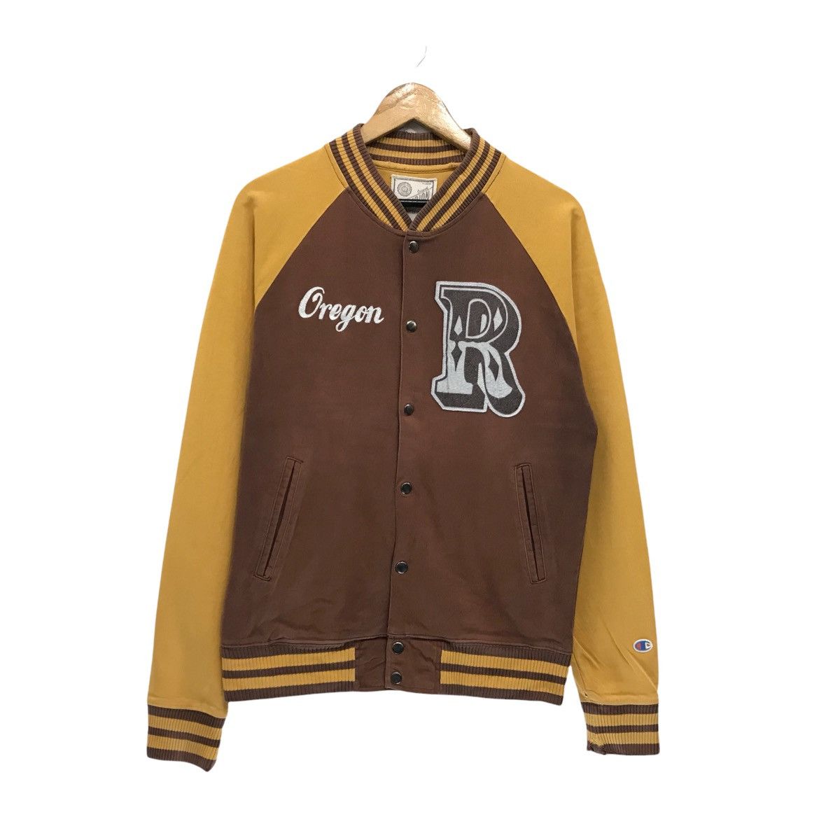 Vintage Champion Oregon Big Logo Varsity Jacket
