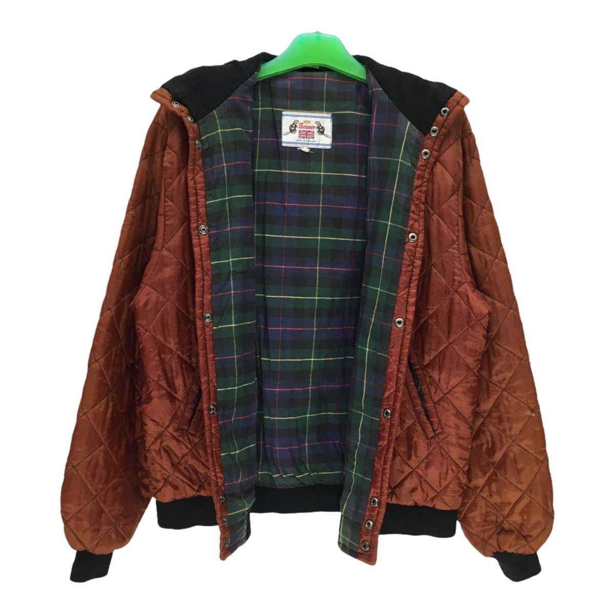 Vintage Beaver Quilted Bomber Jacket