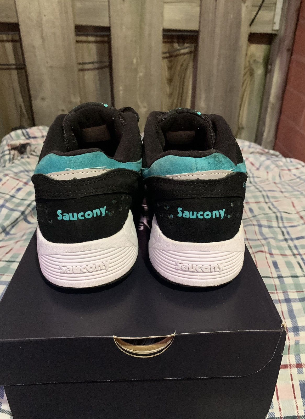 Saucony SAUCONY GRID 8000 BLACK WHITE TEAL 2015 Size US 8 / EU 41 - 3 Thumbnail