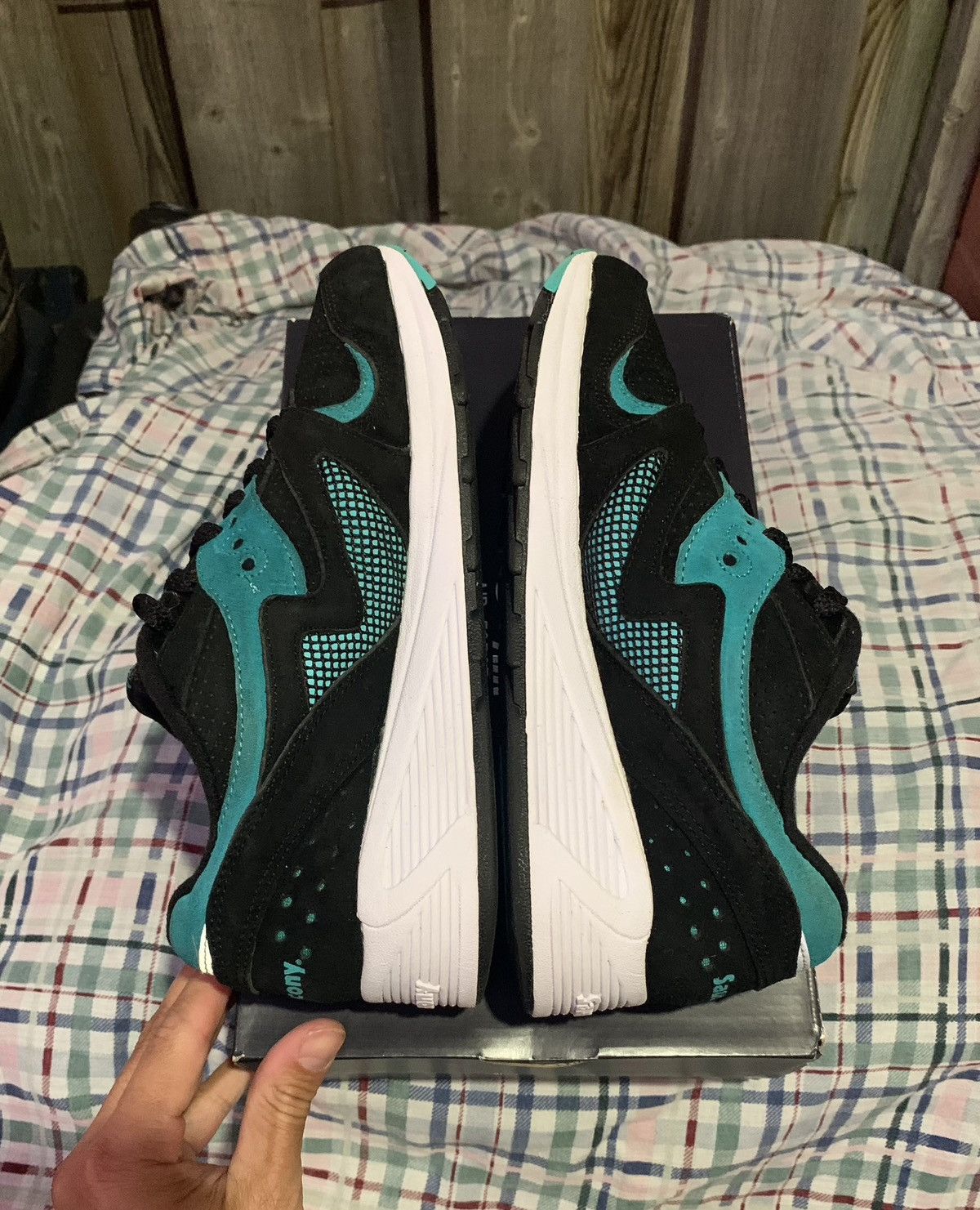 Saucony SAUCONY GRID 8000 BLACK WHITE TEAL 2015 Size US 8 / EU 41 - 4 Thumbnail