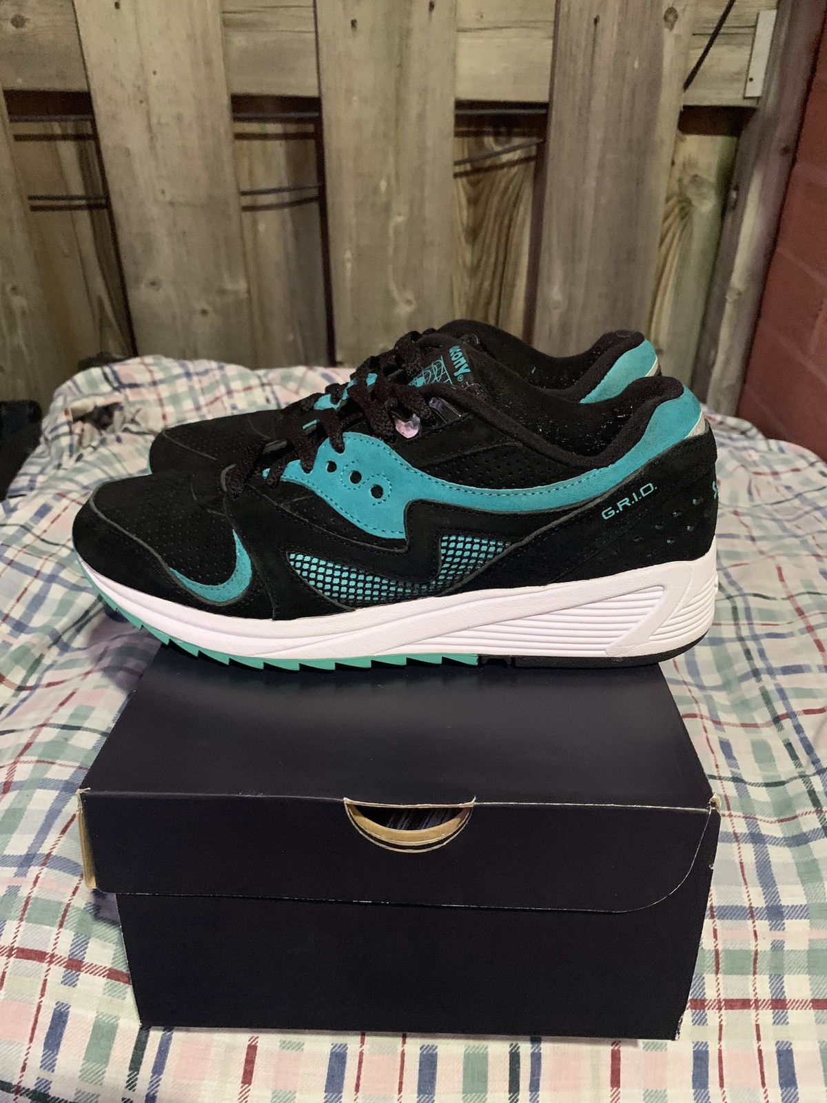 Saucony SAUCONY GRID 8000 BLACK WHITE TEAL 2015 Size US 8 / EU 41 - 7 Thumbnail