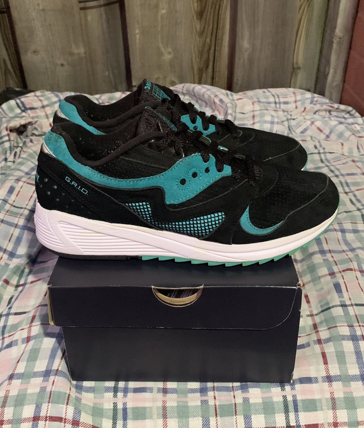 Saucony SAUCONY GRID 8000 BLACK WHITE TEAL 2015 Size US 8 / EU 41 - 1 Thumbnail