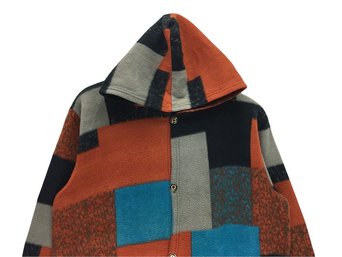 Vintage Fashion Tartan Like Patchwork Design Hoddie Jacket