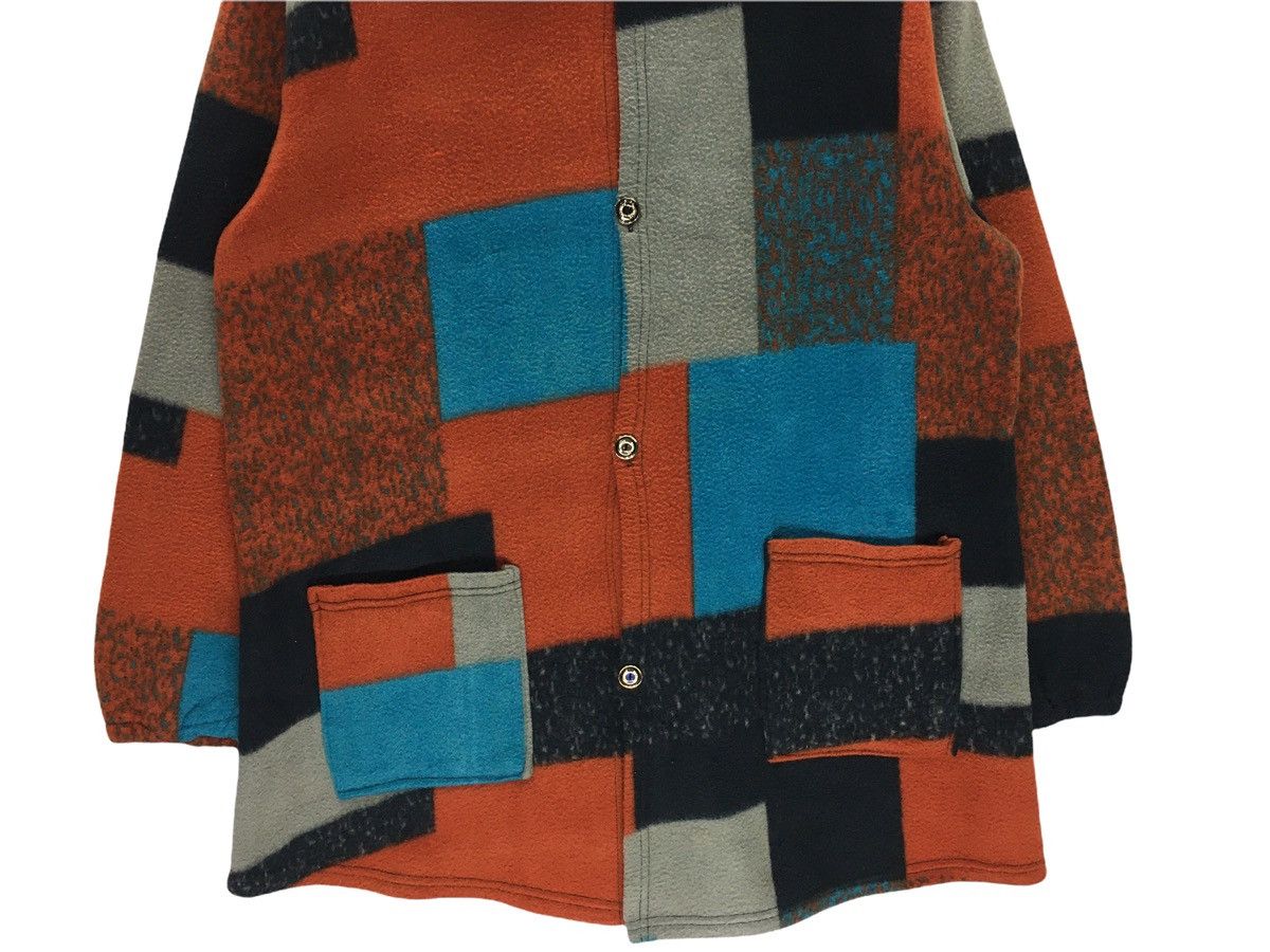 Vintage Fashion Tartan Like Patchwork Design Hoddie Jacket