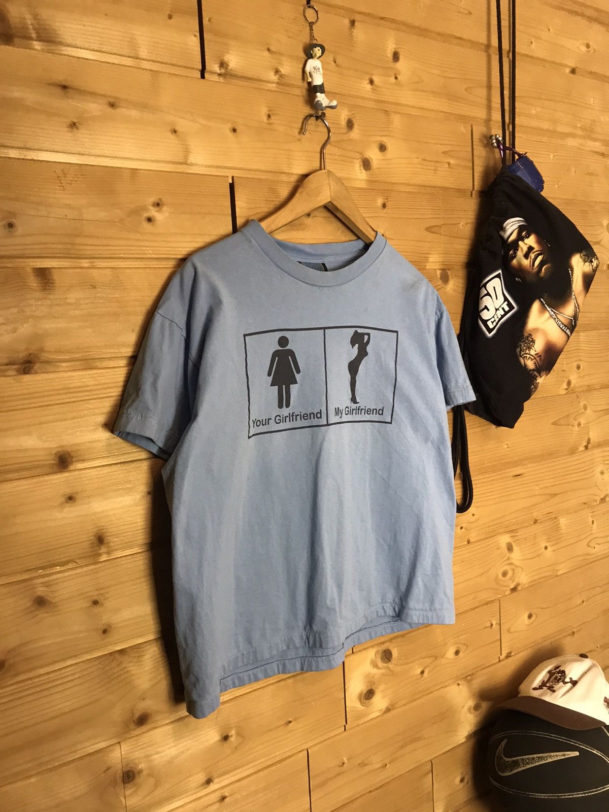 Vintage Vintage your girlfriend my girlfriend t-shirt Size US L / EU 52-54 / 3 - 1 Thumbnail