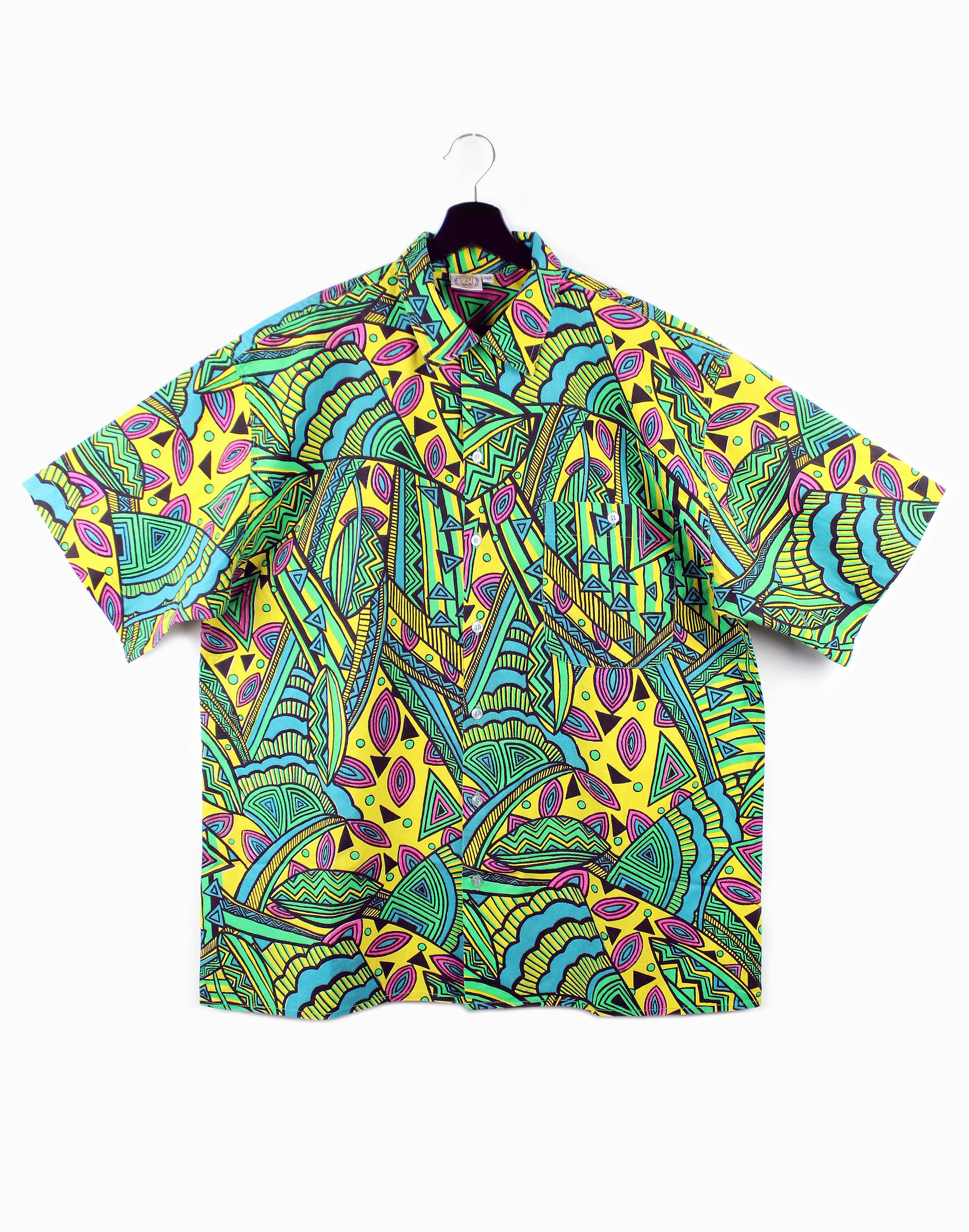 image of Nos 90's Vintage Royal Class Patterned Shirt Multicolor Og, Women's (Size 2XL)