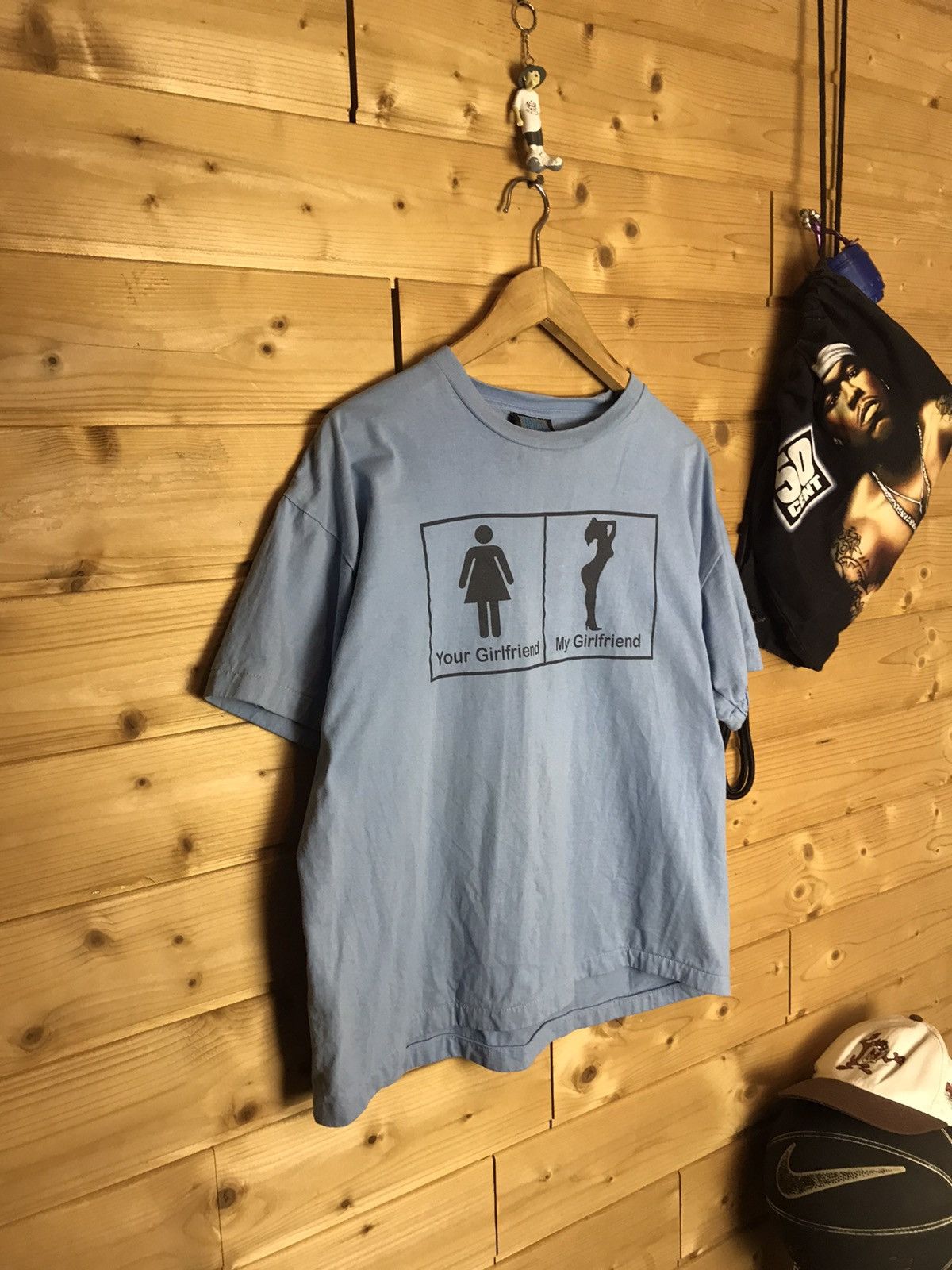 Vintage Vintage your girlfriend my girlfriend t-shirt Size US L / EU 52-54 / 3 - 1 Thumbnail