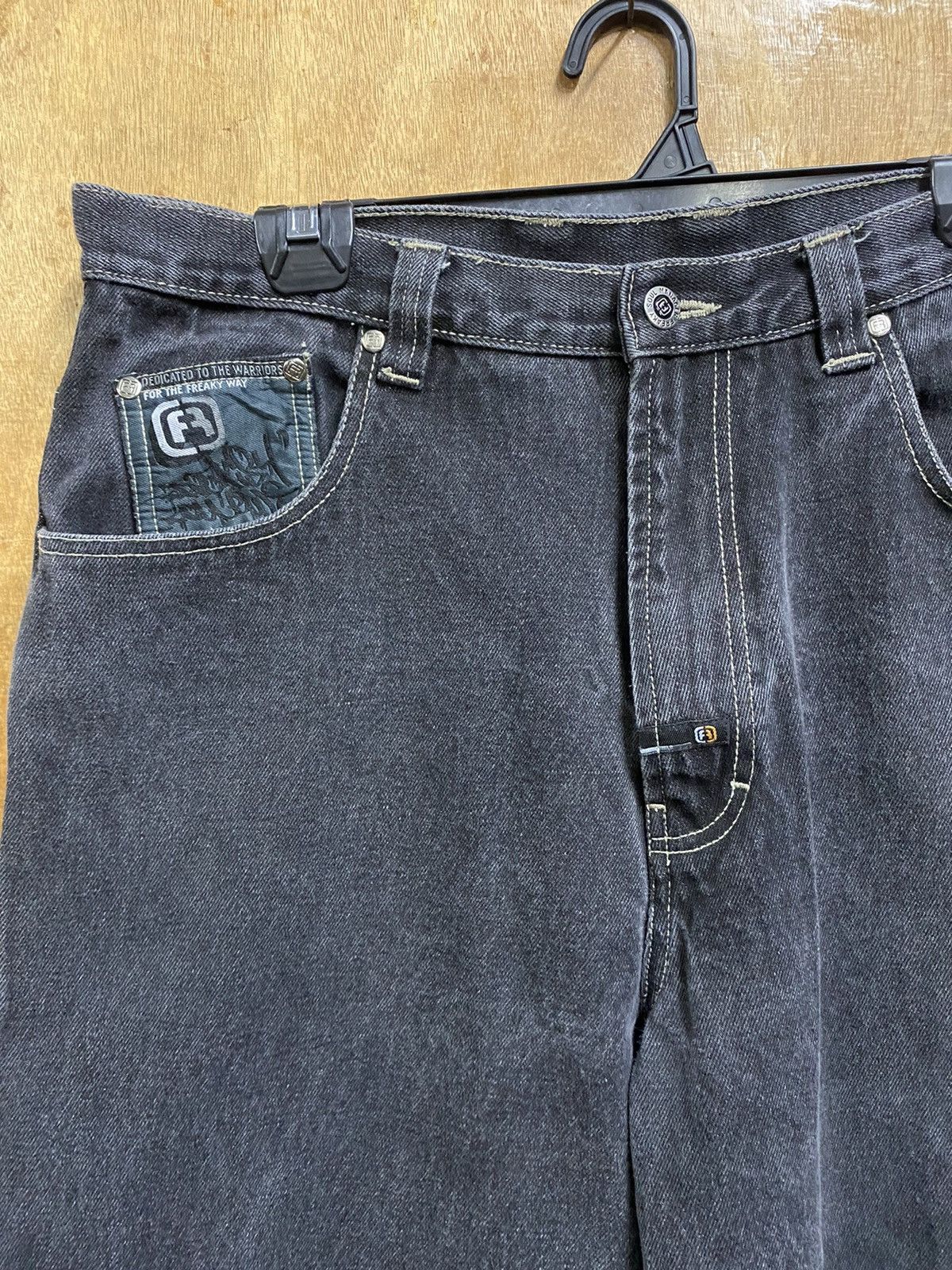 JNCO Baggy Jeans Japanese Freaky Soul Jeans Size US 35 - 5 Thumbnail
