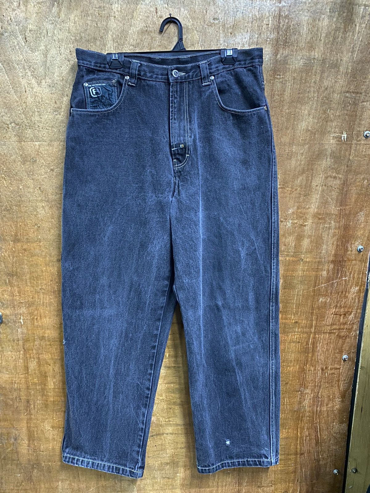JNCO Baggy Jeans Japanese Freaky Soul Jeans Size US 35 - 4 Thumbnail
