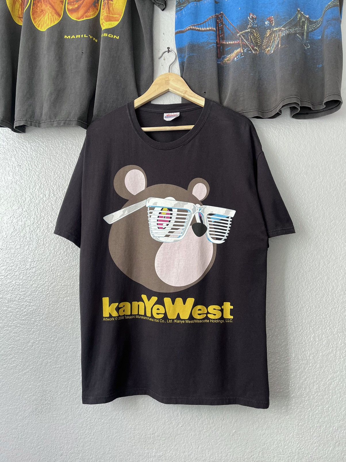 Vintage Kanye West Graduation Takashi Murakami Tour Bear Tee Shirt ...