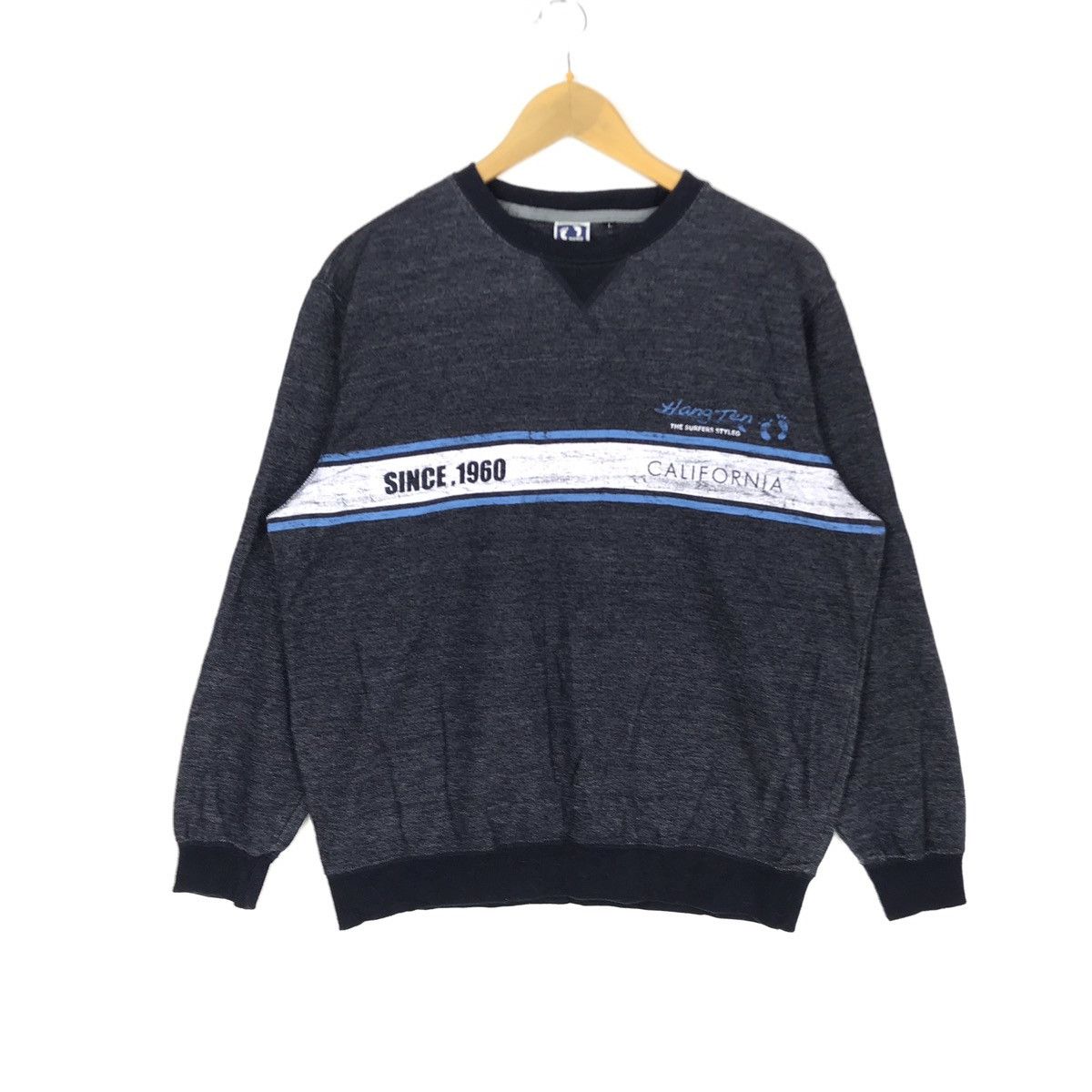 Hang Ten × Vintage Vintage Hang Ten Sweatshirt Fashion Surfboard Sweater Size US L / EU 52-54 / 3 - 1 Thumbnail