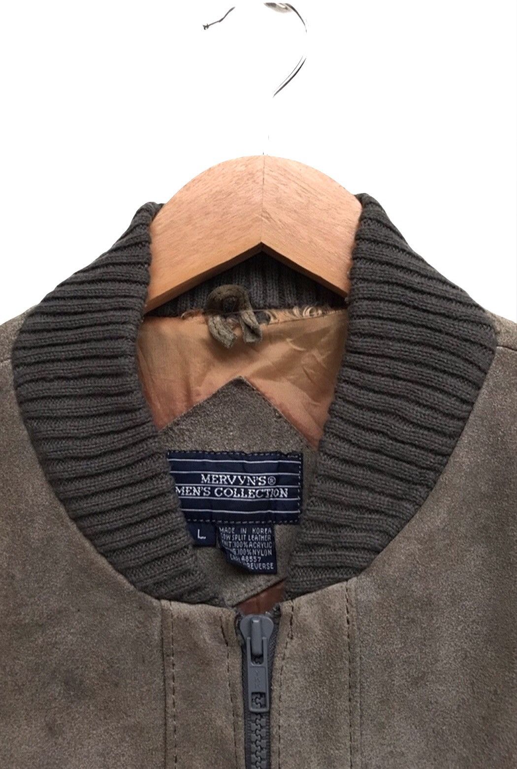 Japanese Brand 🔥Mervyn's Leather Knit Jacket Size US M / EU 48-50 / 2 - 3 Thumbnail