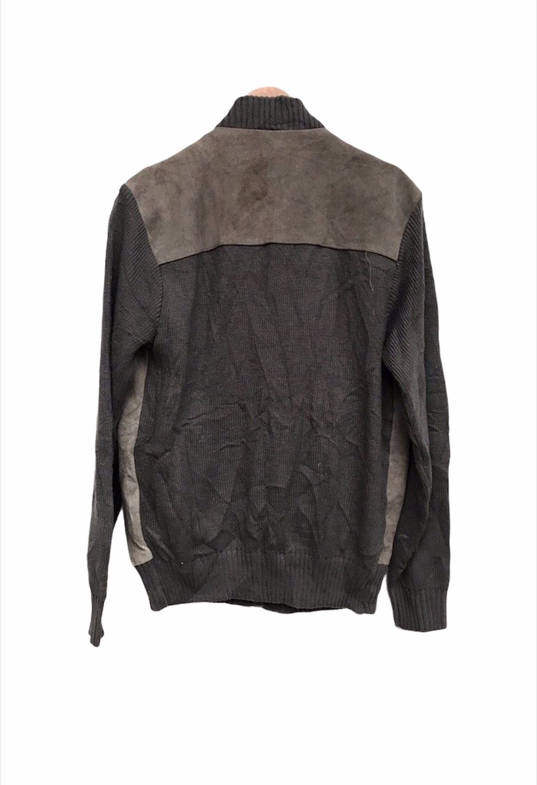 Japanese Brand 🔥Mervyn's Leather Knit Jacket Size US M / EU 48-50 / 2 - 2 Thumbnail