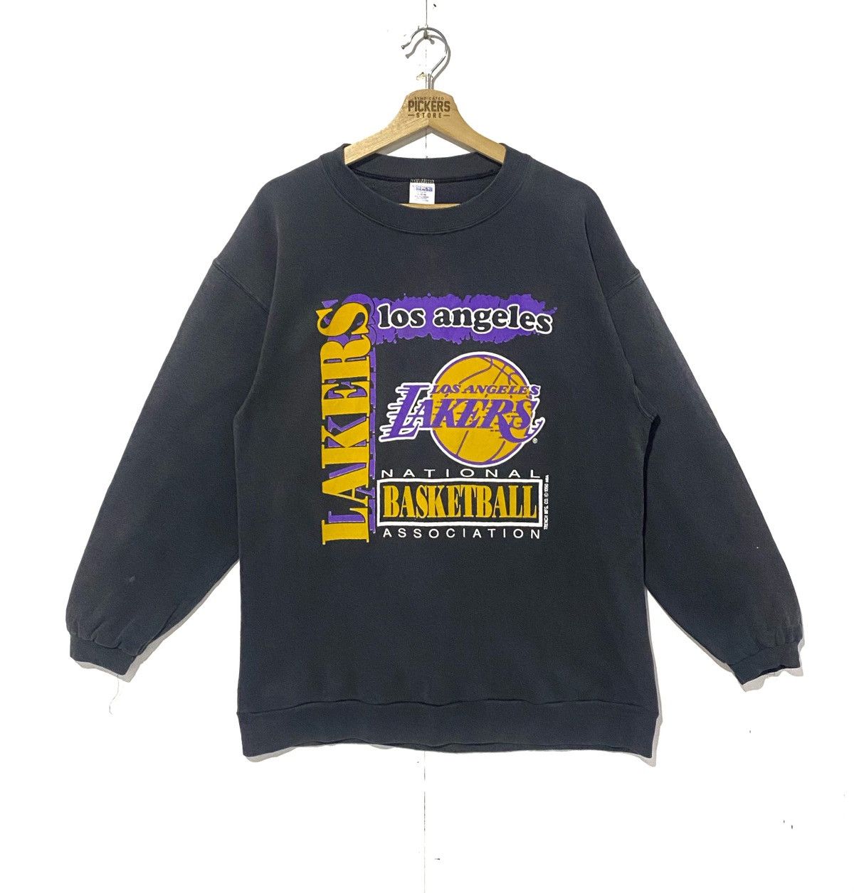 NBA Vintage 80/90s LA LAKERS Sweatshirt Pullover Crewneck Medium Size US M / EU 48-50 / 2 - 1 Thumbnail