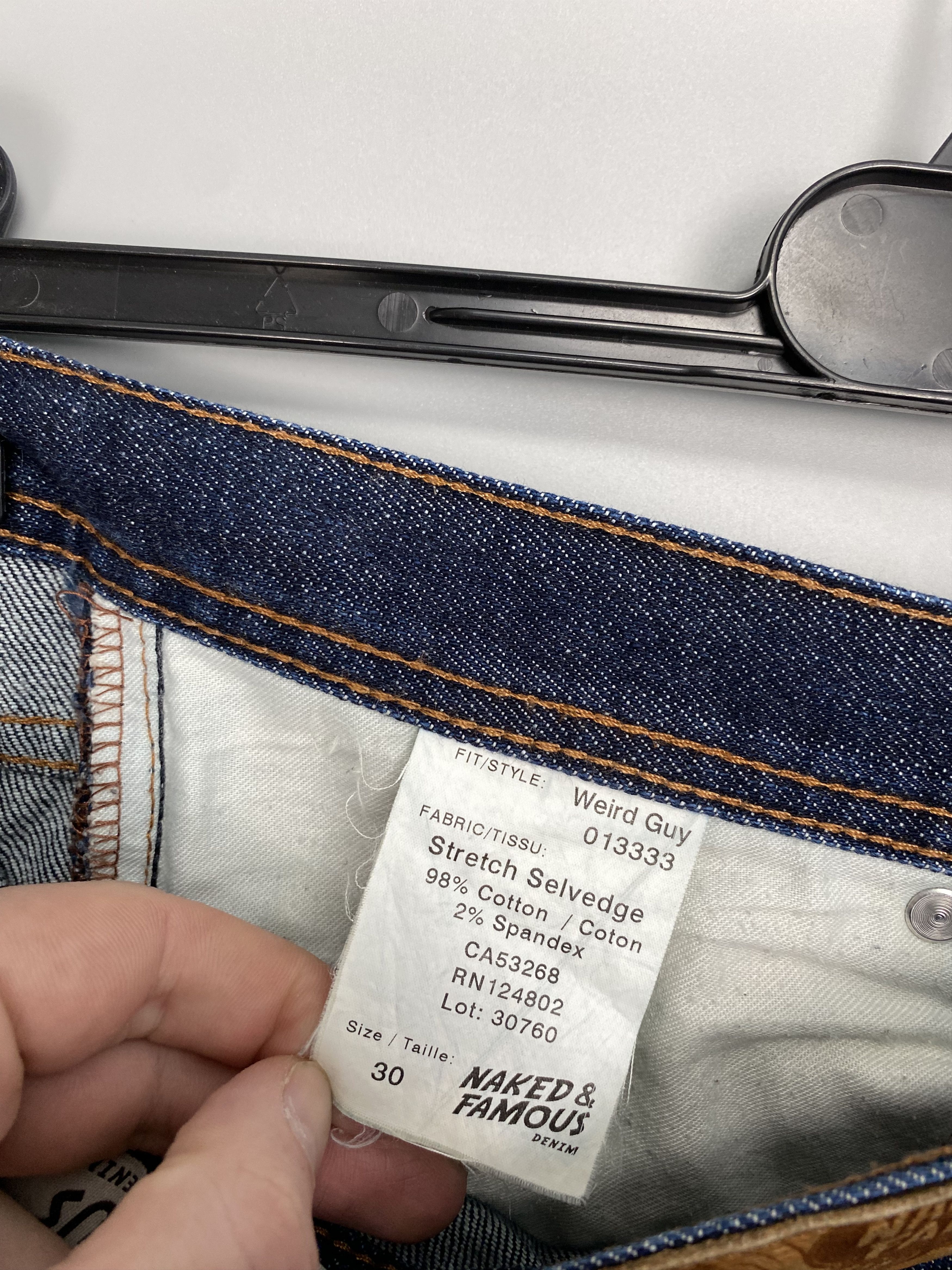 Naked & Famous Naked Famous Selvedge Stretch Weird Guy Denim Jeans Size US 30 / EU 46 - 15 Thumbnail