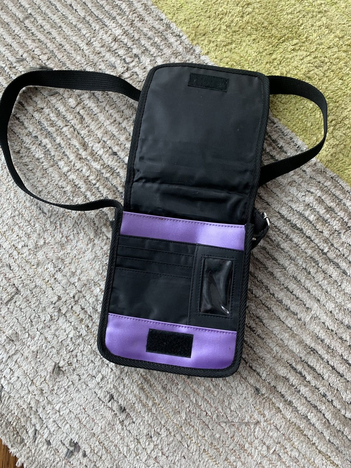 Japanese Brand 2000s Purple PVC Crossbody Bag Y2K Vintage Side Bags Sling Size ONE SIZE - 5 Thumbnail