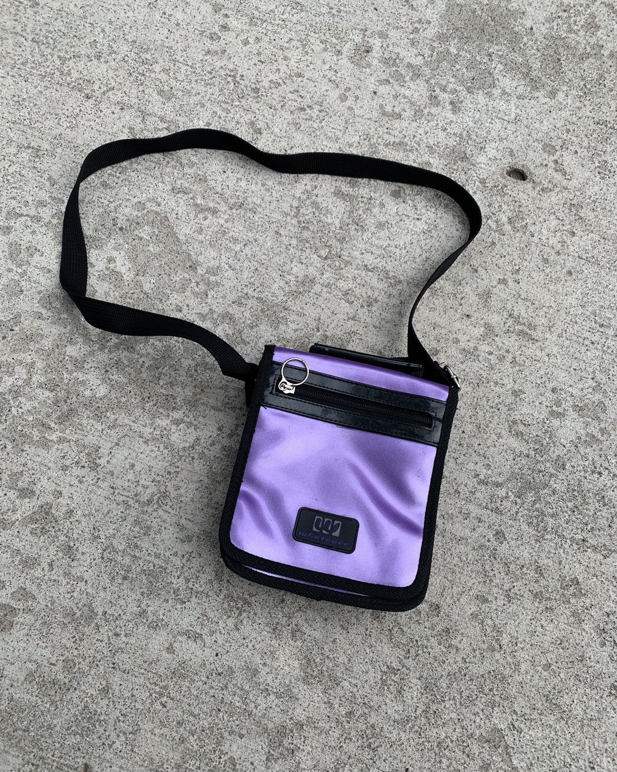 Japanese Brand 2000s Purple PVC Crossbody Bag Y2K Vintage Side Bags Sling Size ONE SIZE - 1 Thumbnail