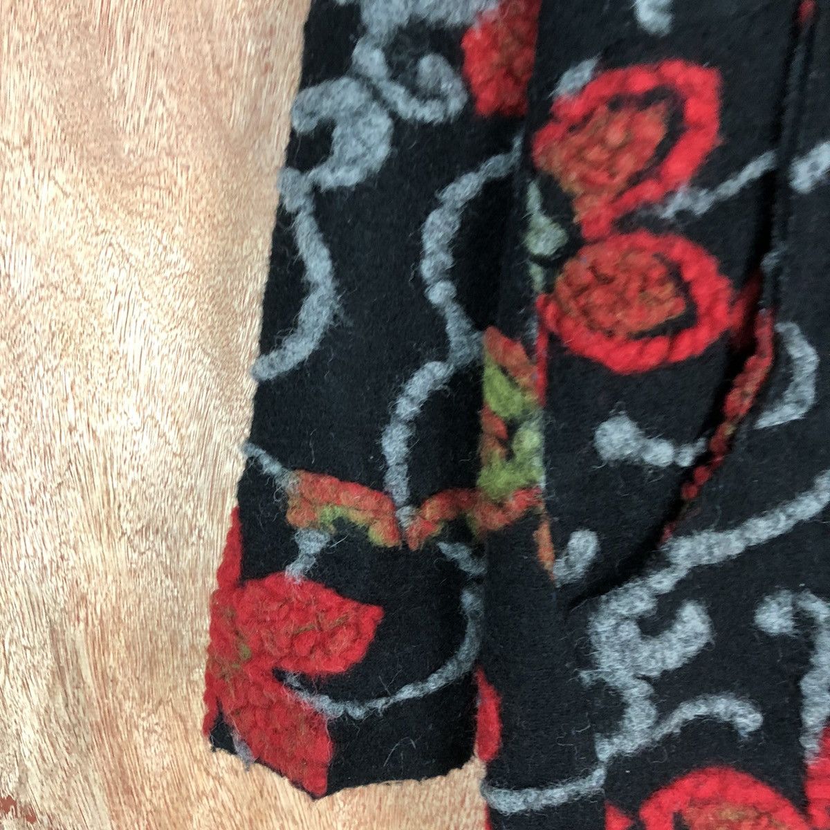 Japanese Brand × Vintage Vintage Wool Cardigan Flower Print Made In Italy Size US L / EU 52-54 / 3 - 6 Thumbnail
