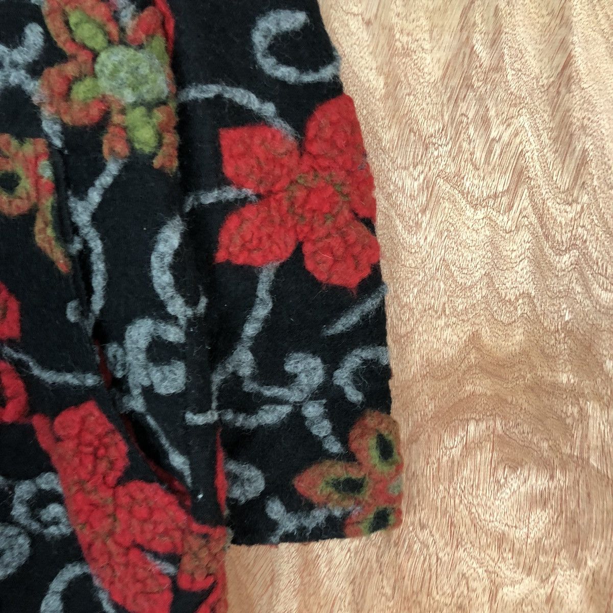 Japanese Brand × Vintage Vintage Wool Cardigan Flower Print Made In Italy Size US L / EU 52-54 / 3 - 4 Thumbnail