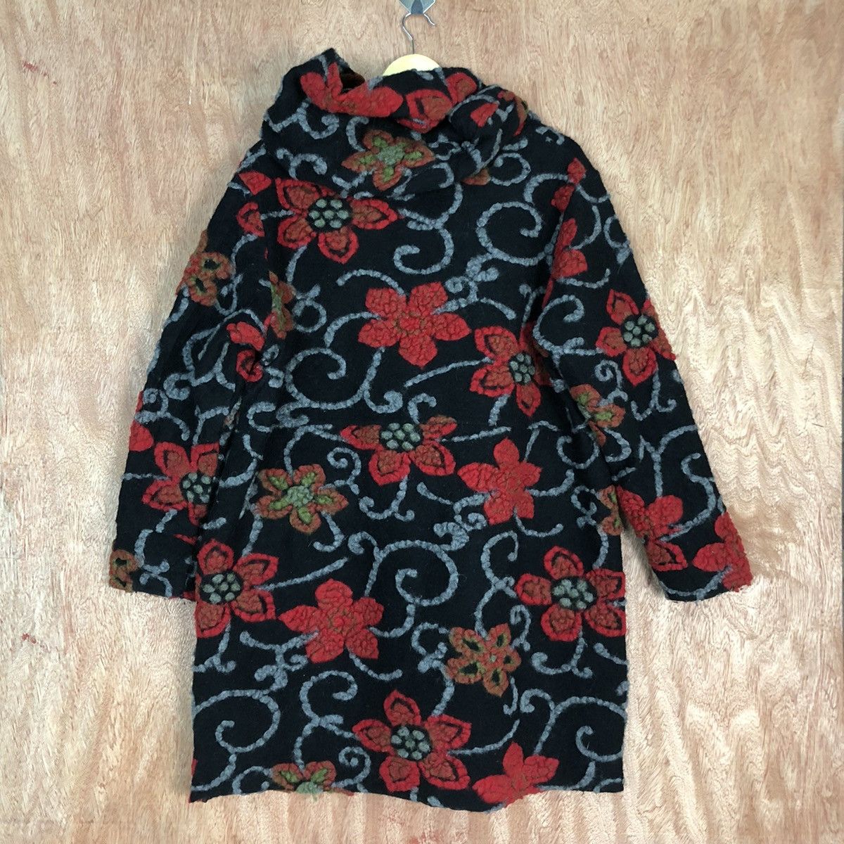 Japanese Brand × Vintage Vintage Wool Cardigan Flower Print Made In Italy Size US L / EU 52-54 / 3 - 11 Thumbnail