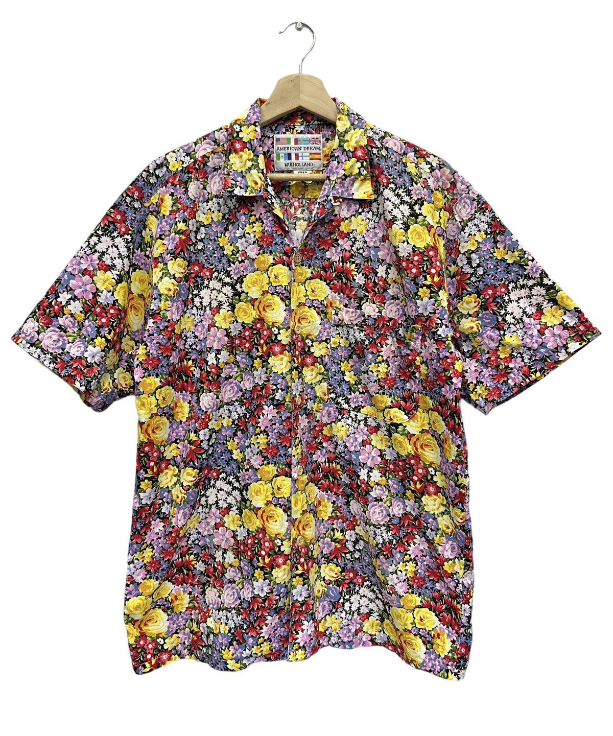 Vintage 💐Vintage 80’s Hype Spring Flower Full Print Cotton Shirt Size US M / EU 48-50 / 2 - 2 Thumbnail
