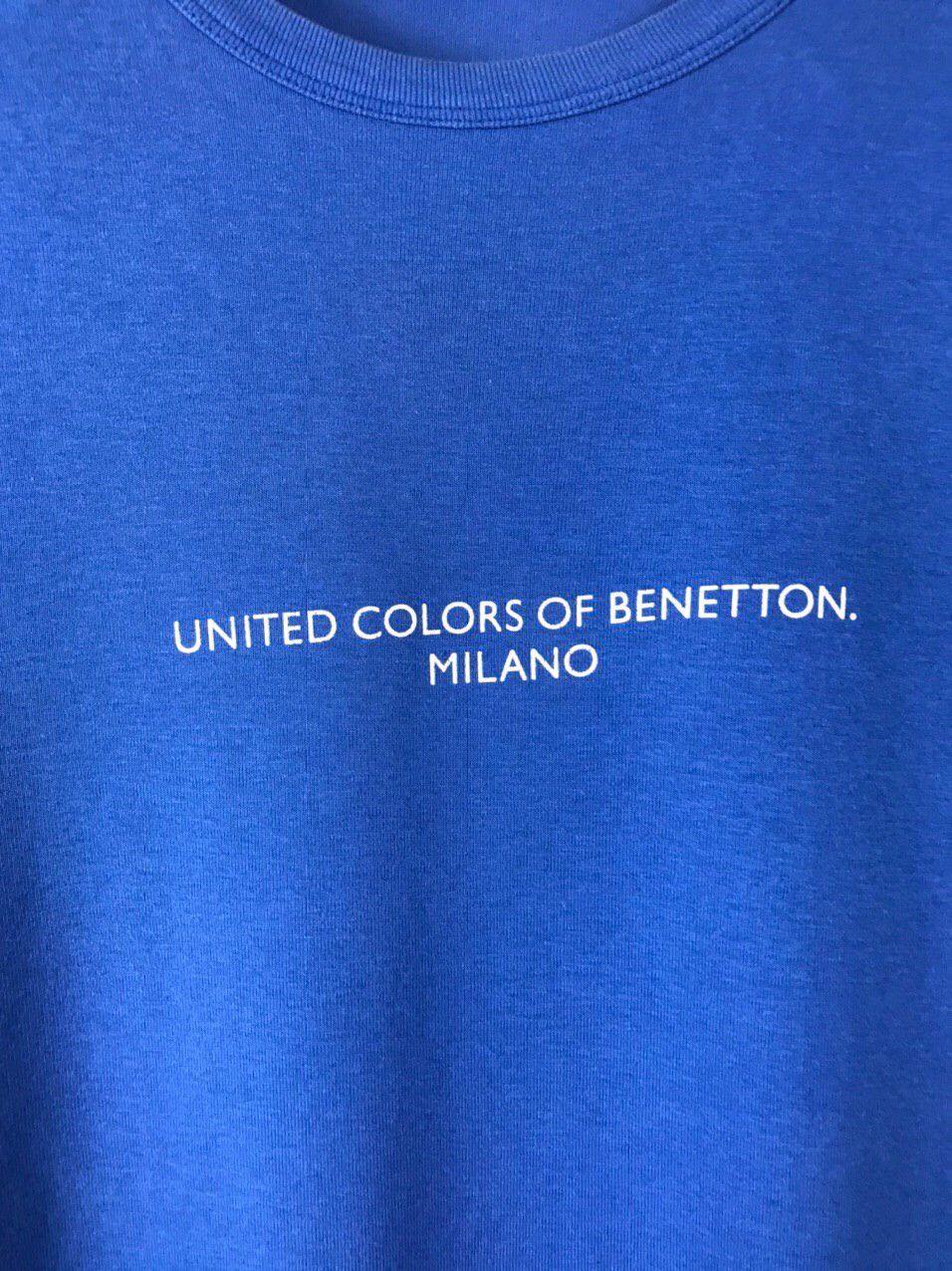 Benetton United Colors of Benetton blue tee Size US L / EU 52-54 / 3 - 3 Thumbnail