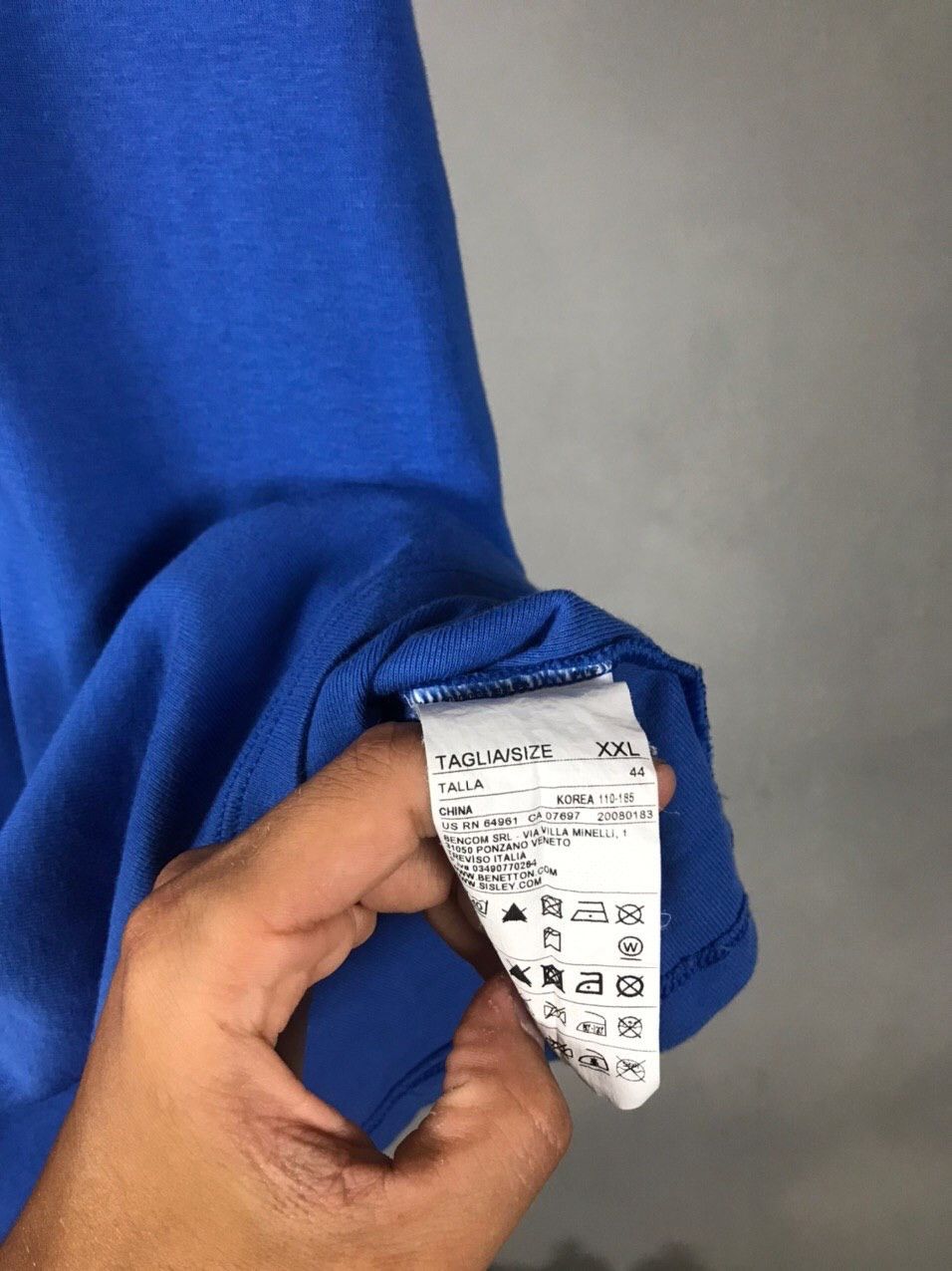 Benetton United Colors of Benetton blue tee Size US L / EU 52-54 / 3 - 5 Thumbnail