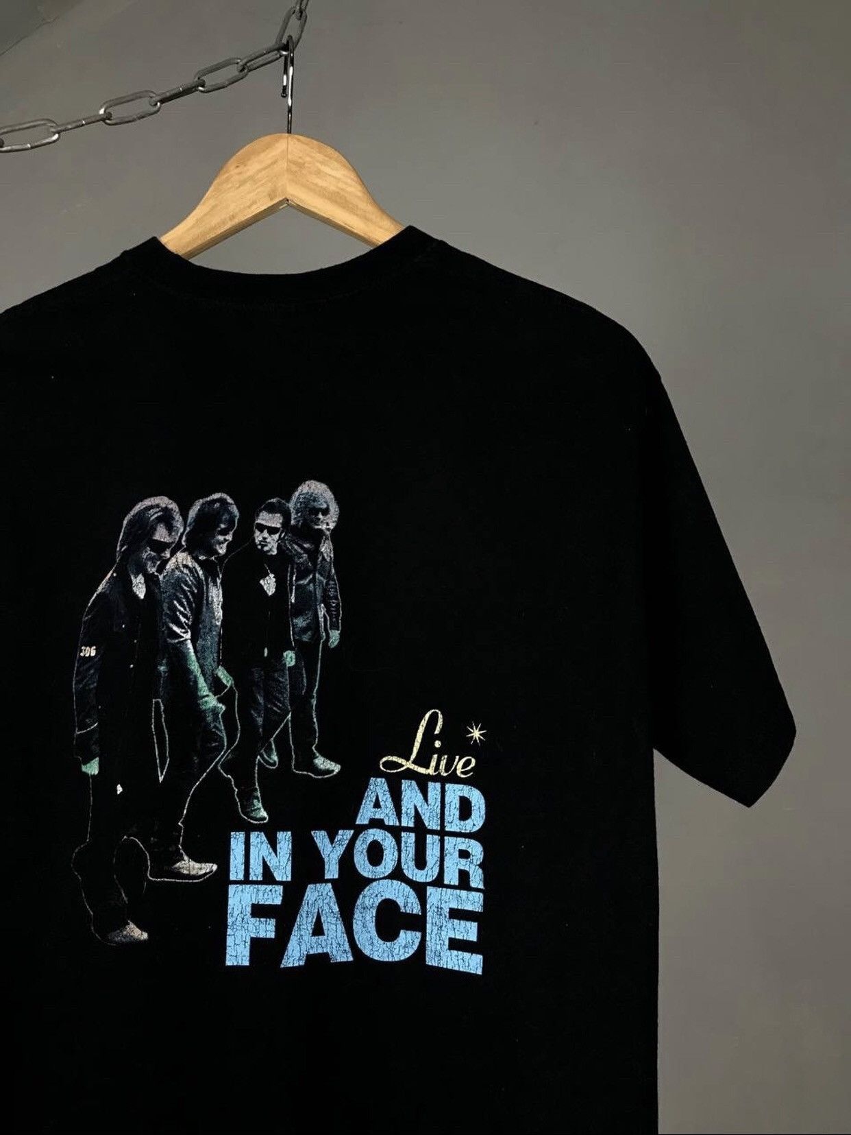Band Tees × Bon Jovi × Vintage Bon Jovi Live and in Your Face vintage rock band tee Size US M / EU 48-50 / 2 - 6 Thumbnail