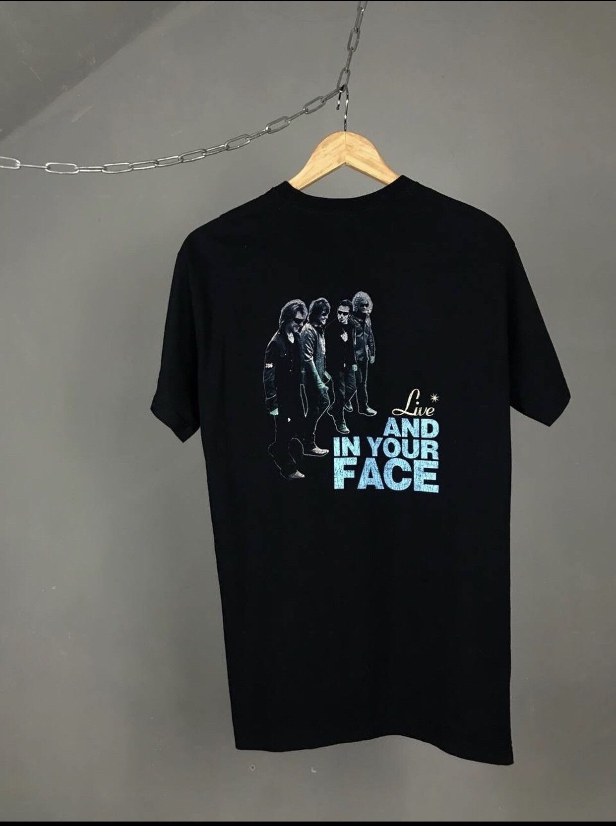 Band Tees × Bon Jovi × Vintage Bon Jovi Live and in Your Face vintage rock band tee Size US M / EU 48-50 / 2 - 2 Thumbnail
