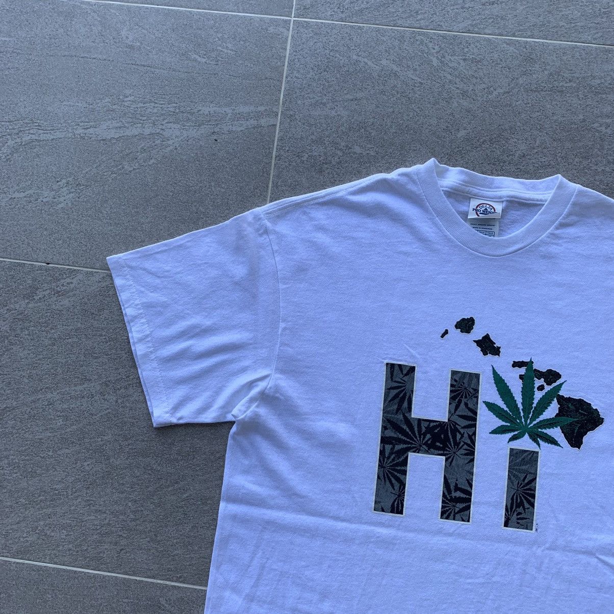 Delta HAWAII ISLAND t shirt spell out big logo. CANNABIS MARIJUANA Size US M / EU 48-50 / 2 - 3 Thumbnail