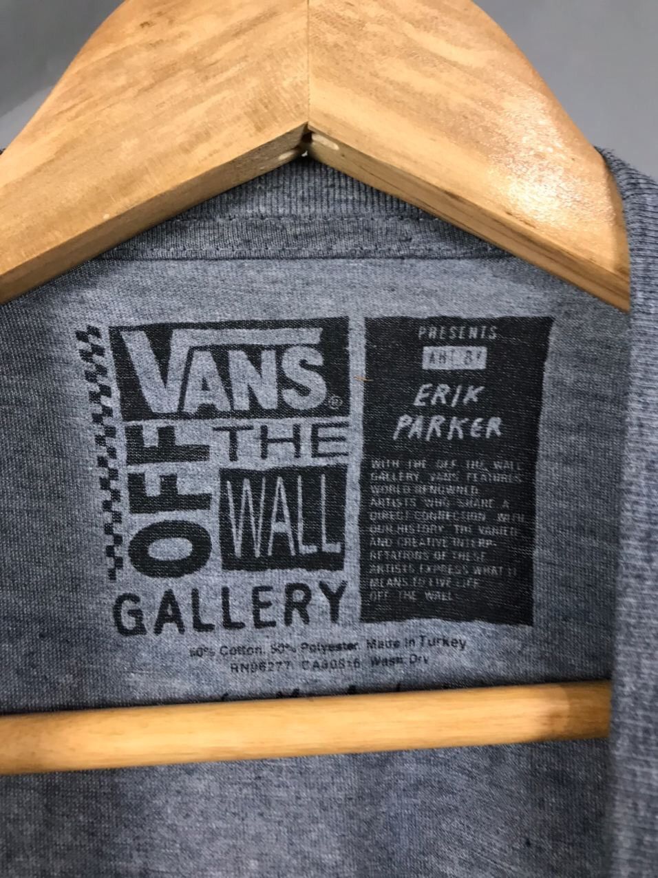 Vans Vans x Eric Parker streetwear art gray tee Size US S / EU 44-46 / 1 - 5 Thumbnail