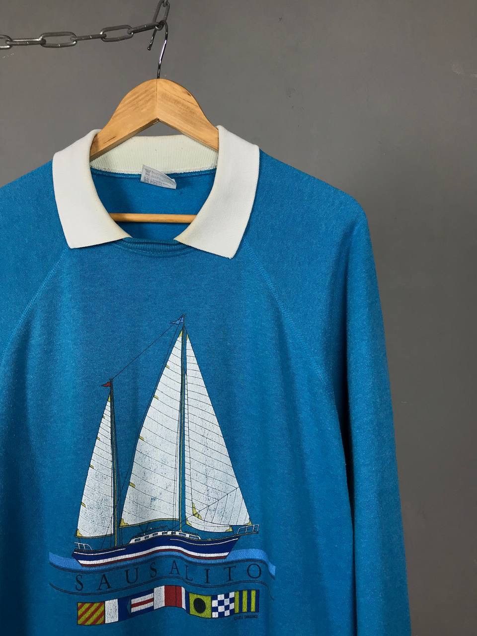 Vintage Sausalito 1987 American vintage made in USA sweatshirt Size US XL / EU 56 / 4 - 2 Thumbnail