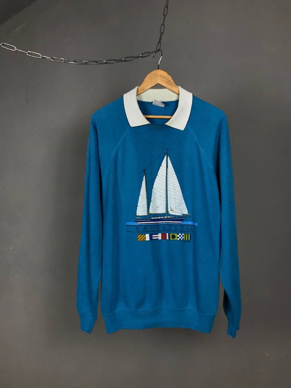 Vintage Sausalito 1987 American vintage made in USA sweatshirt Size US XL / EU 56 / 4 - 1 Thumbnail