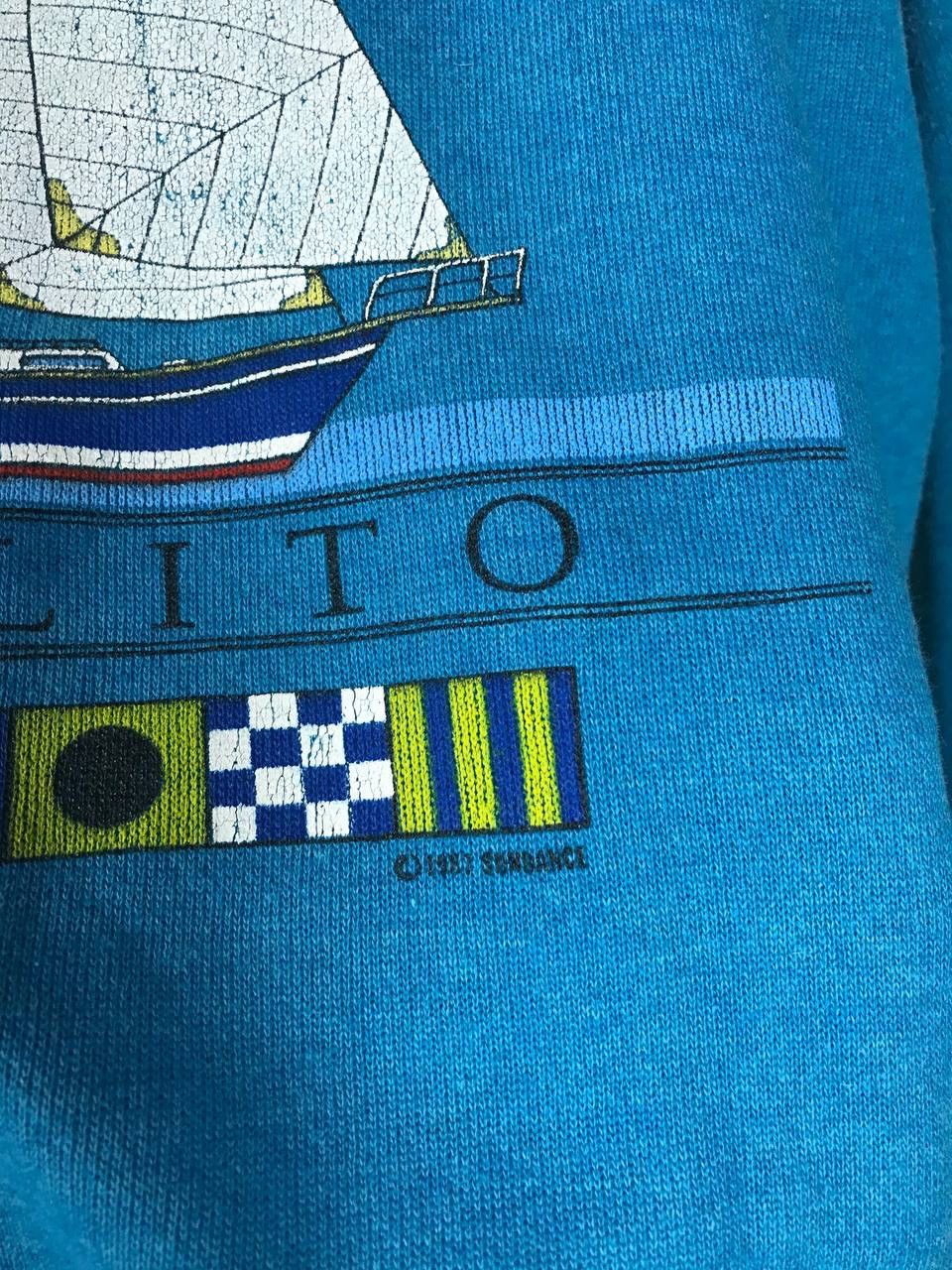 Vintage Sausalito 1987 American vintage made in USA sweatshirt Size US XL / EU 56 / 4 - 4 Thumbnail