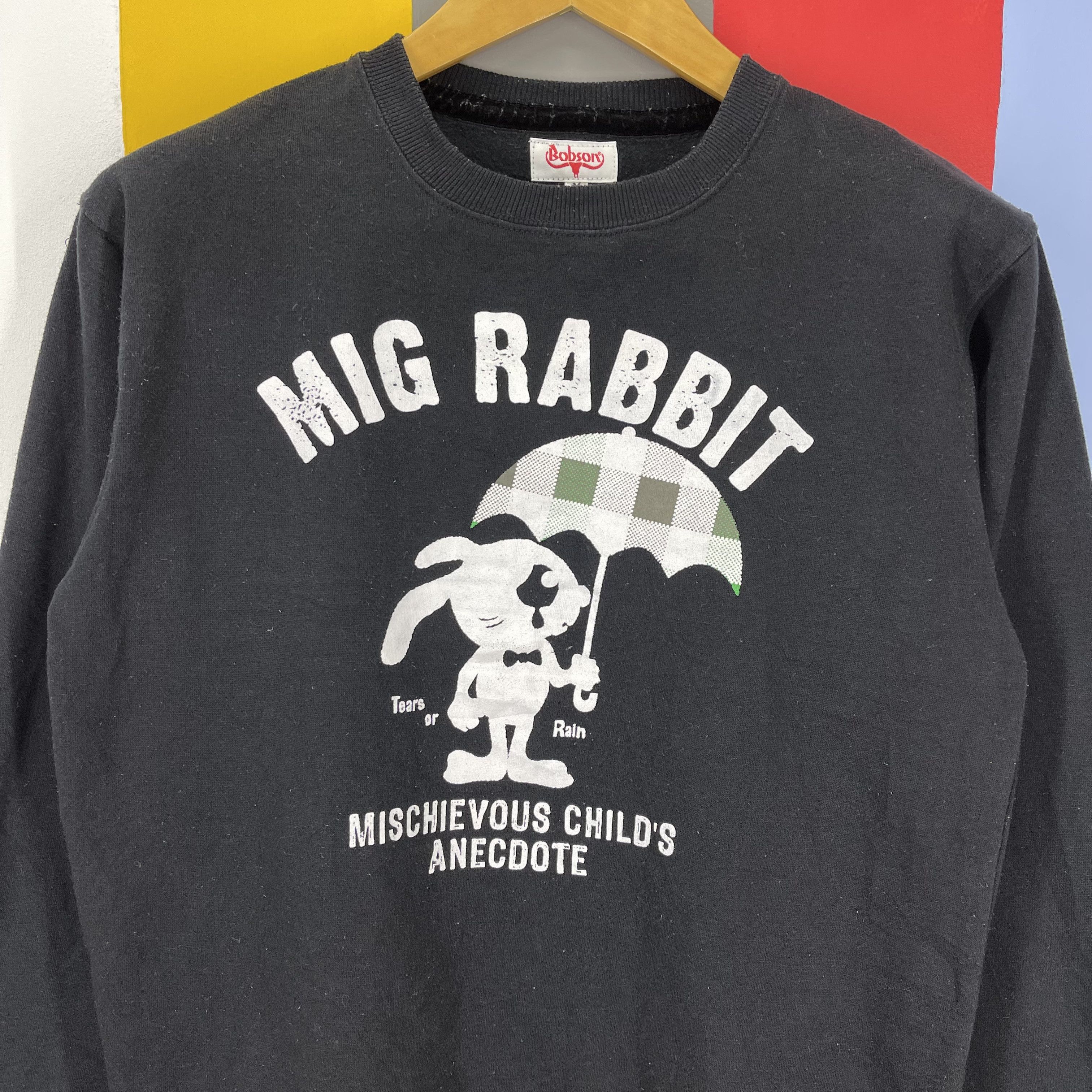 Japanese Brand BOBSON MIG RABBIT MISCHIEVOUS Sweatshirt #1146/AO Size US S / EU 44-46 / 1 - 2 Thumbnail