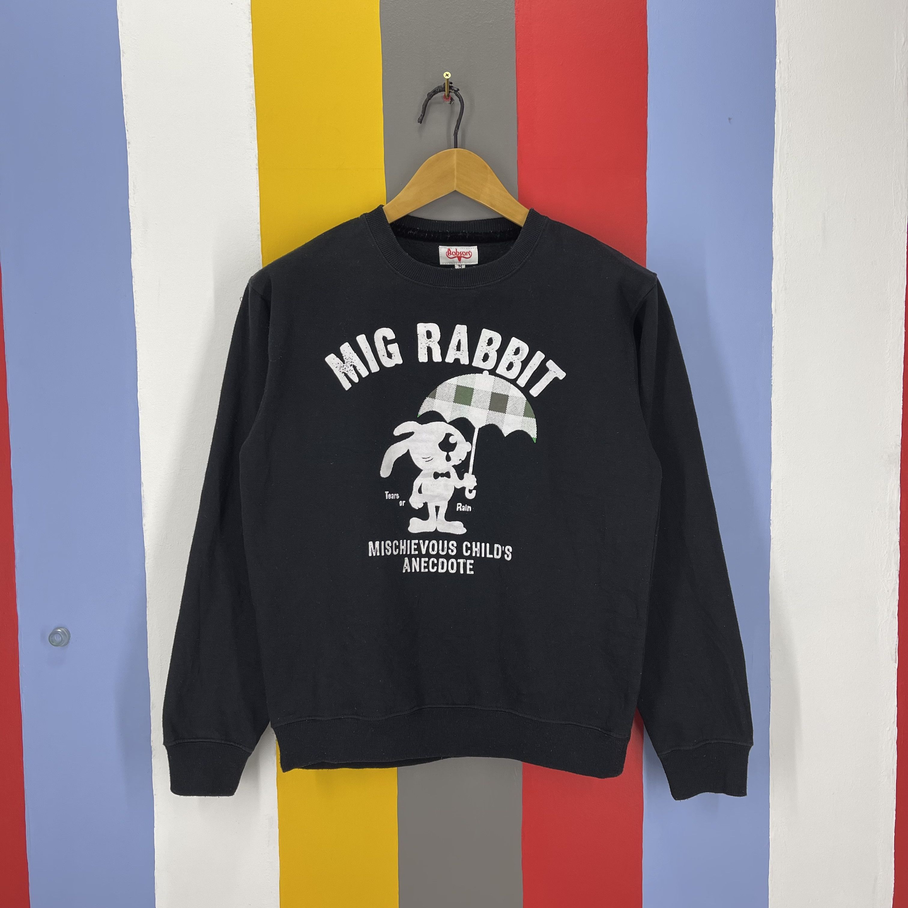 Japanese Brand BOBSON MIG RABBIT MISCHIEVOUS Sweatshirt #1146/AO Size US S / EU 44-46 / 1 - 1 Thumbnail