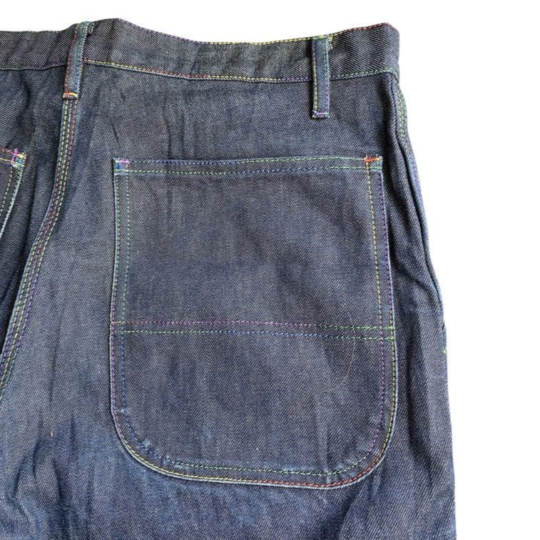 Comme des Garcons CDG Shirts Line Rainbow Stitched Blue Raw Pants Size US 32 / EU 48 - 9 Thumbnail